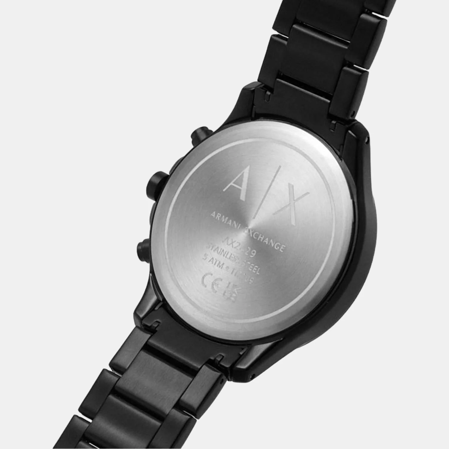 Hampton Men Quartz Black Dial Chronograph Stainless Steel Watch AX2429 - Image 7