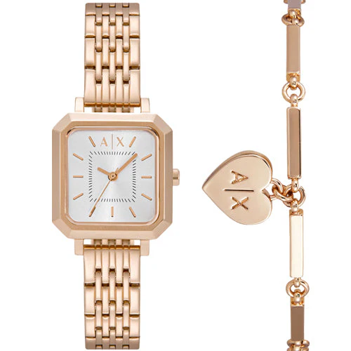 Armani Exchange Leila Silver Dial Women 27mm AX7164SET