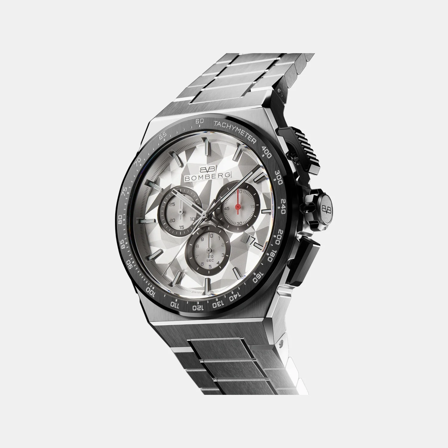 Apex Pulse Men Quartz Grey Dial Chronograph Stainless Steel Watch NT42CHSP.02-2.12 - Image 2