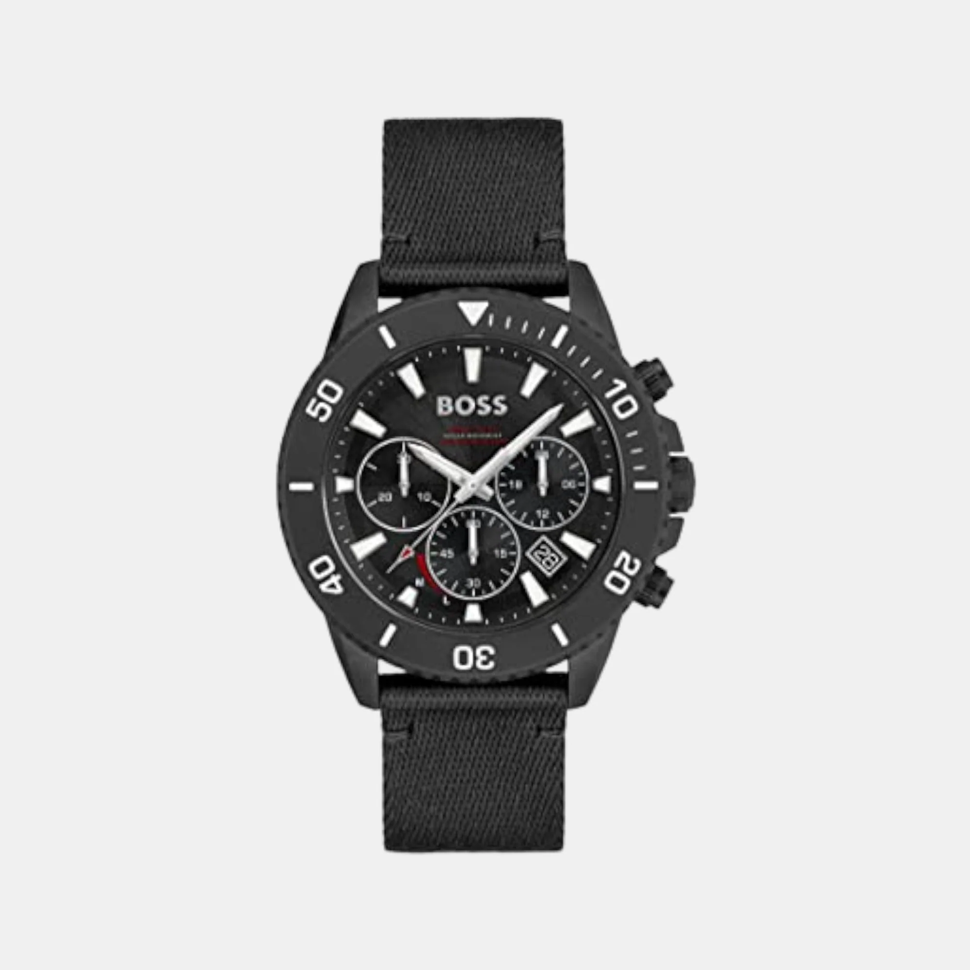 Admiral Men Quartz Black Dial Chronograph Leather Watch 1513918