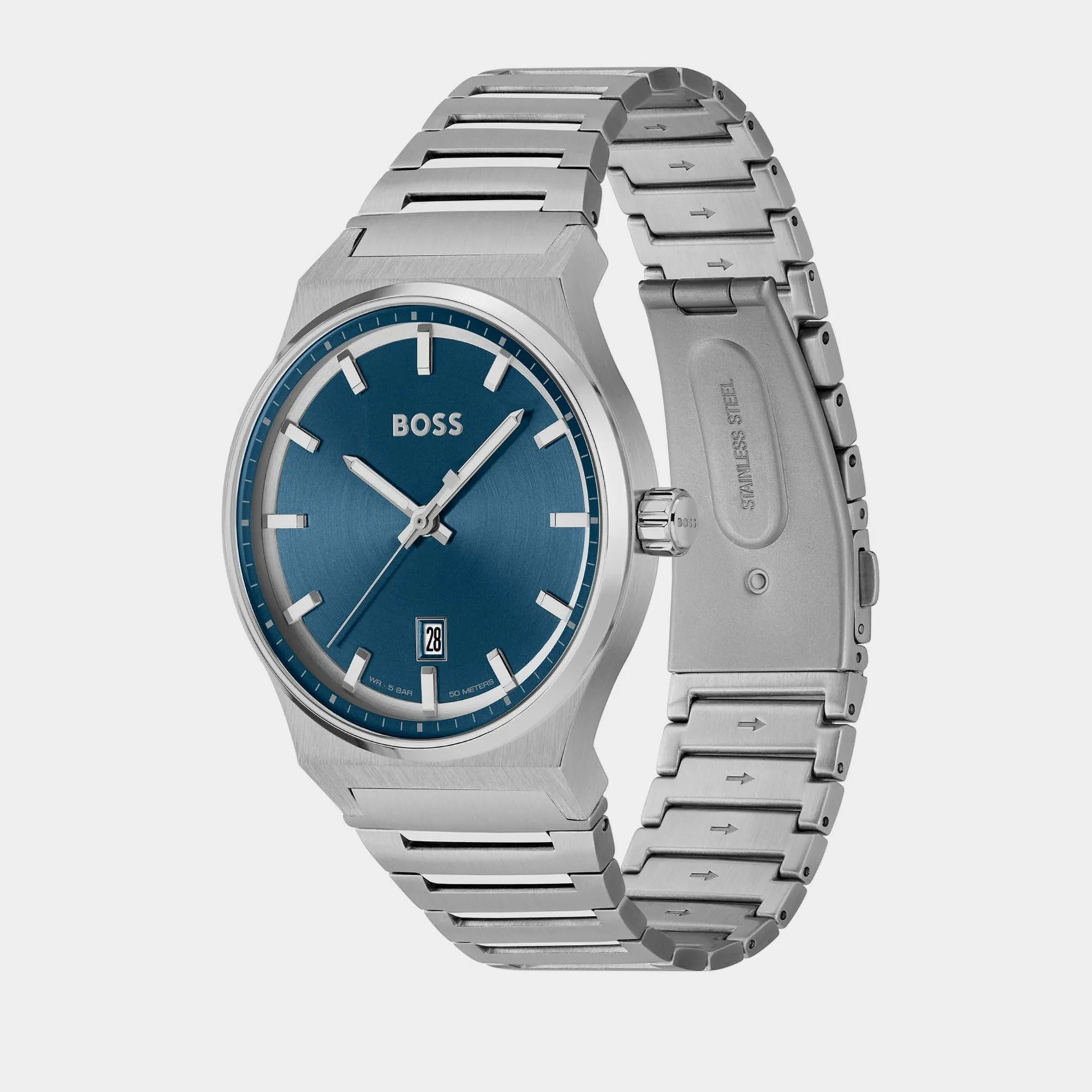 Candor Men Quartz Blue Dial Analog Stainless Steel Watch 1514076 - Image 2