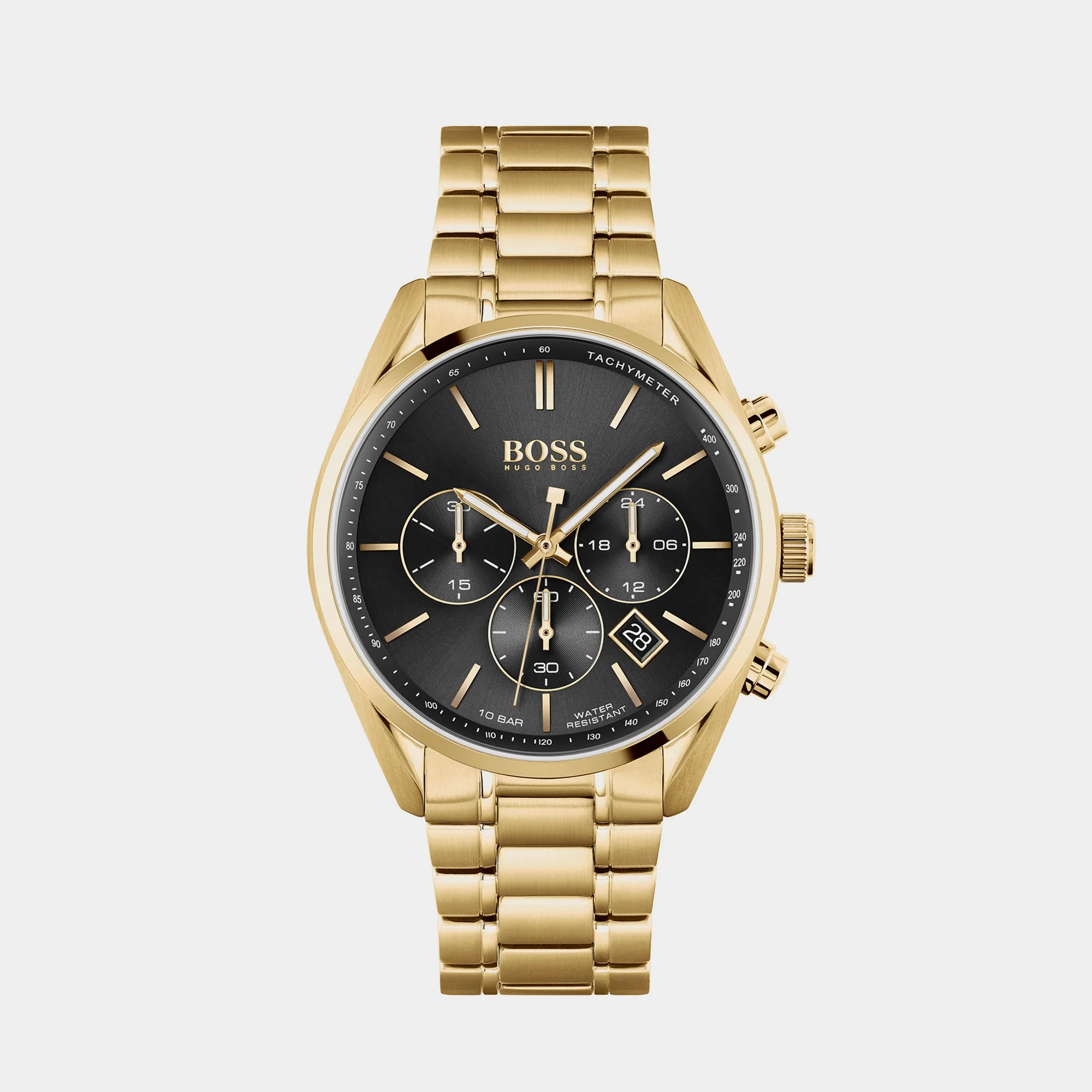 Champion Men Quartz Black Dial Chronograph Stainless Steel Watch 1513848