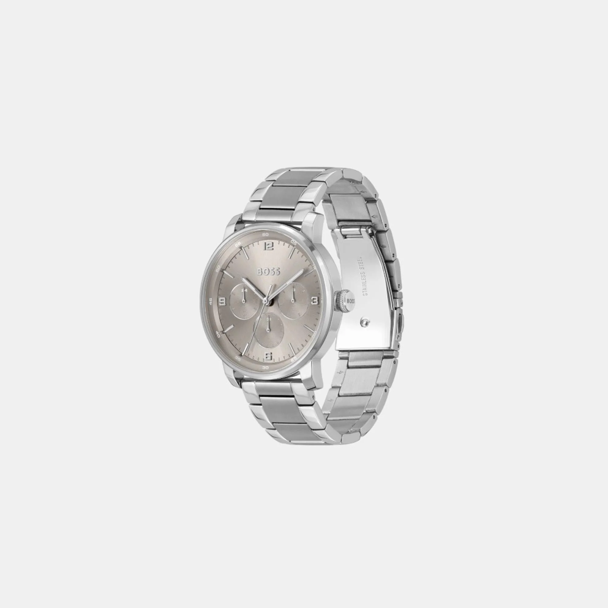 Contender Men Quartz Warm Grey Dial Multi-Function Stainless Steel Watch 1514127 - Image 2