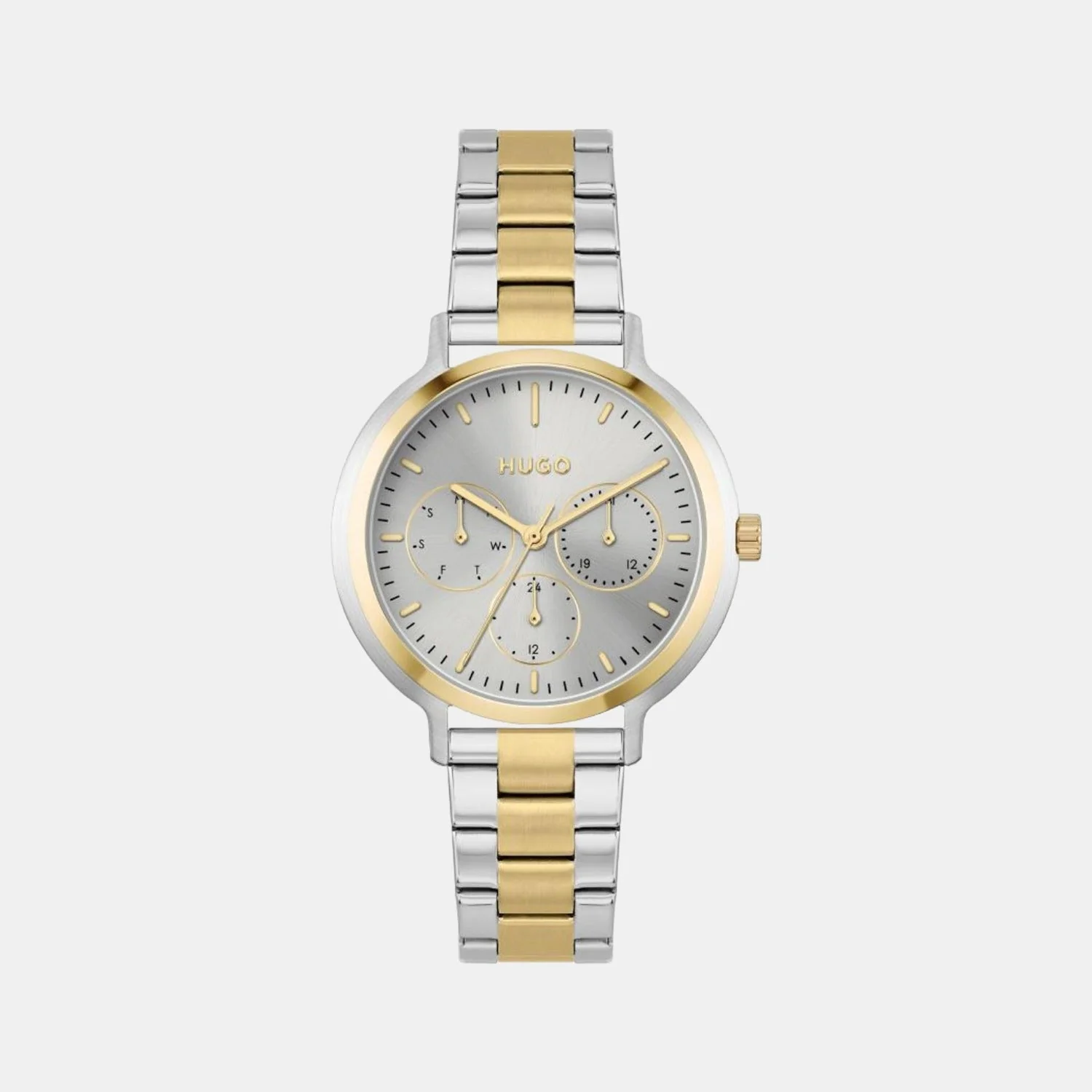 Edgy Women Quartz Grey Dial Chronograph Stainless Steel Watch 1540112