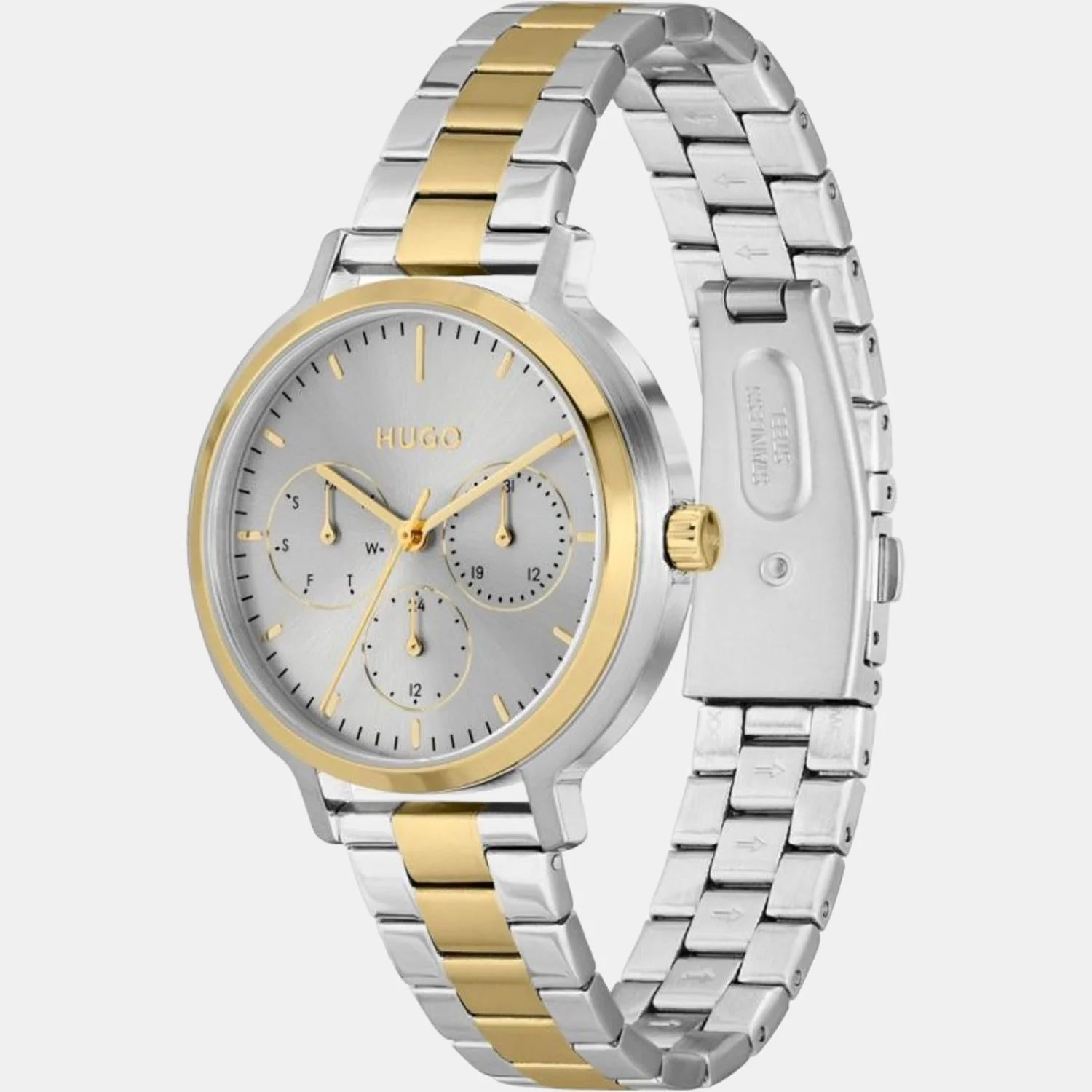 Edgy Women Quartz Grey Dial Chronograph Stainless Steel Watch 1540112 - Image 3