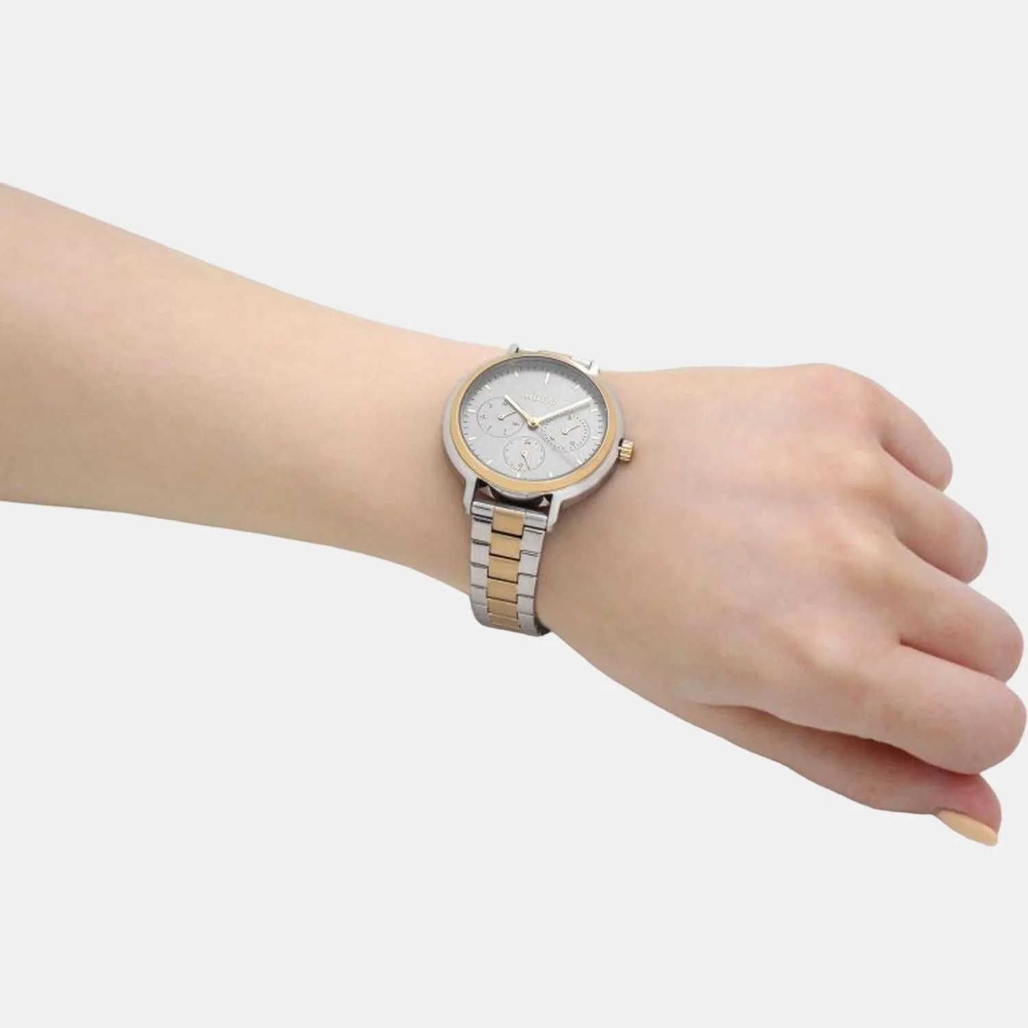 Edgy Women Quartz Grey Dial Chronograph Stainless Steel Watch 1540112 - Image 4