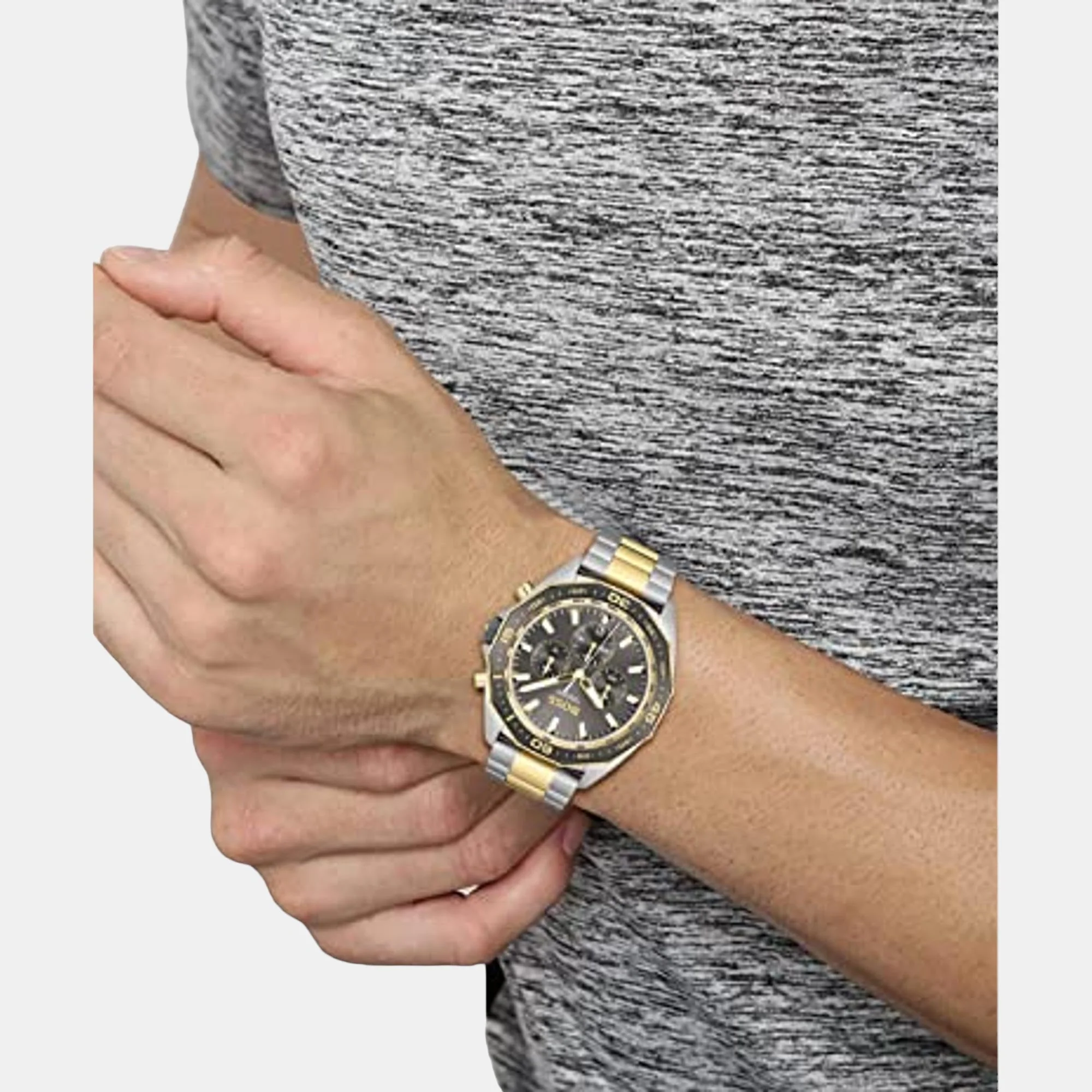 Energy Men Quartz Black Dial Chronograph Stainless Steel Watch 1513974 - Image 4