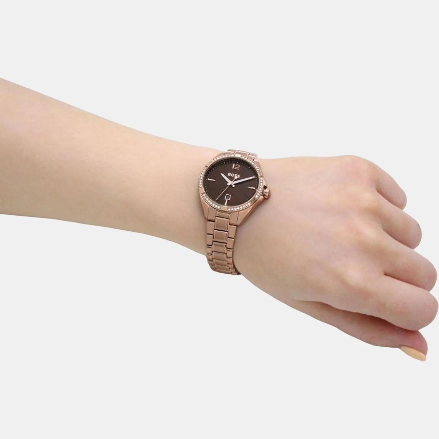 Felina Women Quartz Brown Dial Analog Stainless Steel Watch 1502621 - Image 4