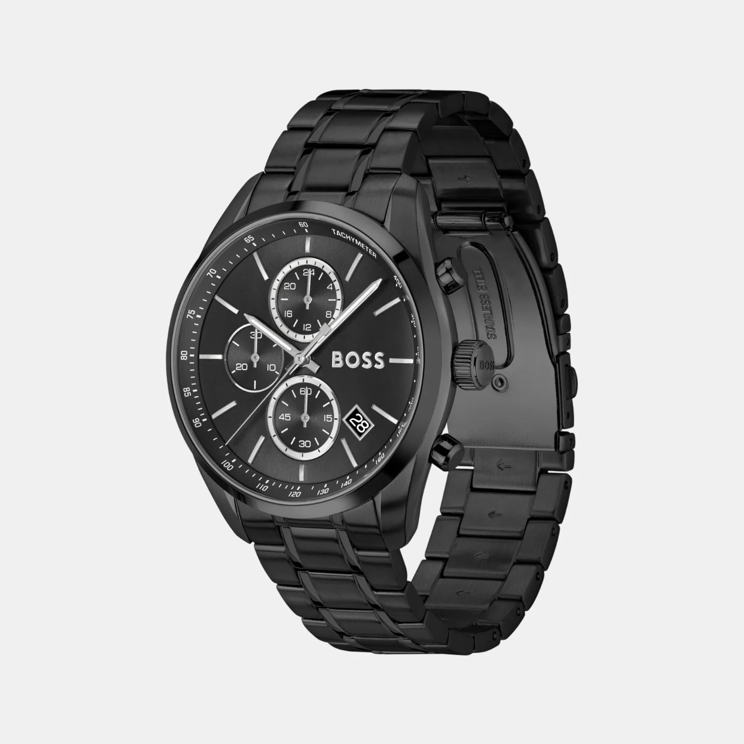 Grand Prix Men Quartz Black Dial Chronograph Stainless Steel Watch 1514298 - Image 2