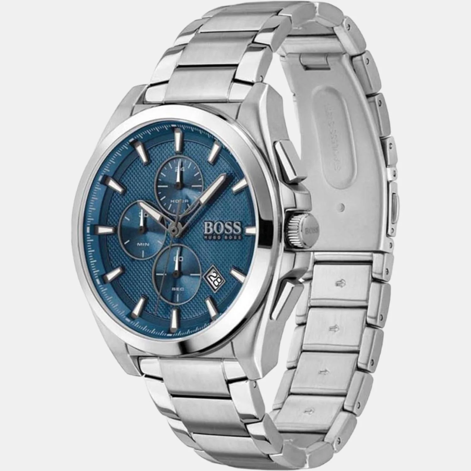 Grandmaster Men Quartz Blue Dial Chronograph Stainless Steel Watch 1513884 - Image 3