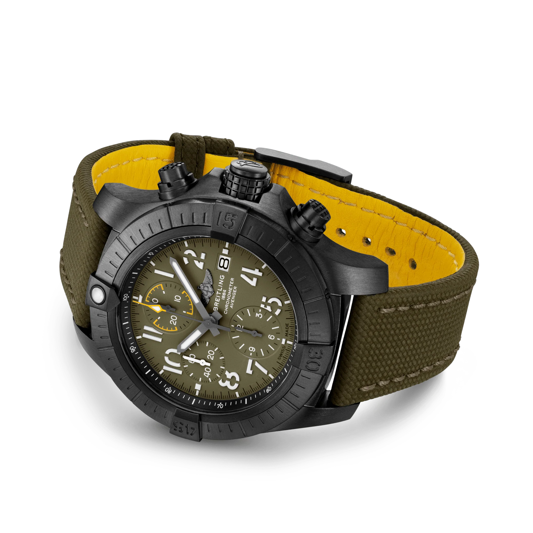 Breitling Avenger Chronograph Night Mission Green Dial Men 45mm - Image 2