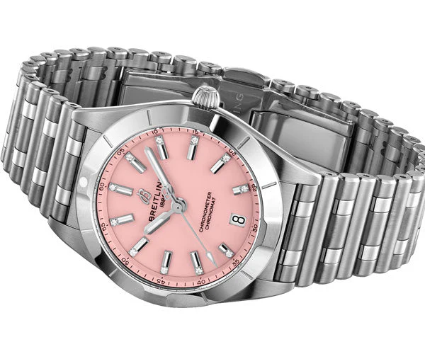 Breitling Chronomat Pink Dial Women 32mm - Image 3