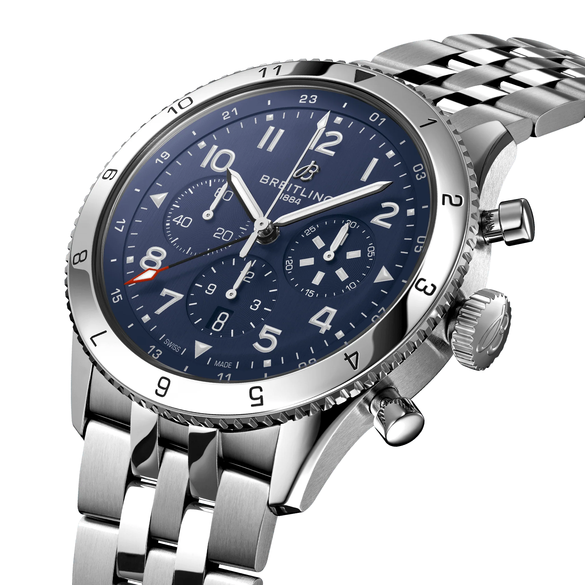 Breitling Super Avi Blue Dial Men 46mm