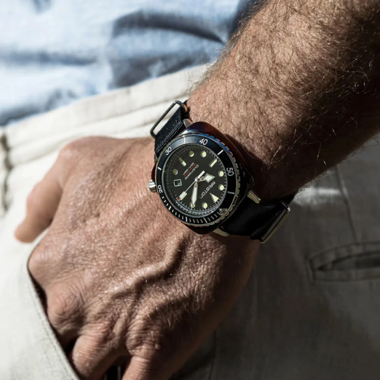 Clubmaster Diver Men Automatic Black Dial Analog Nato Watch 21644.SA.T.1.NB - Image 3