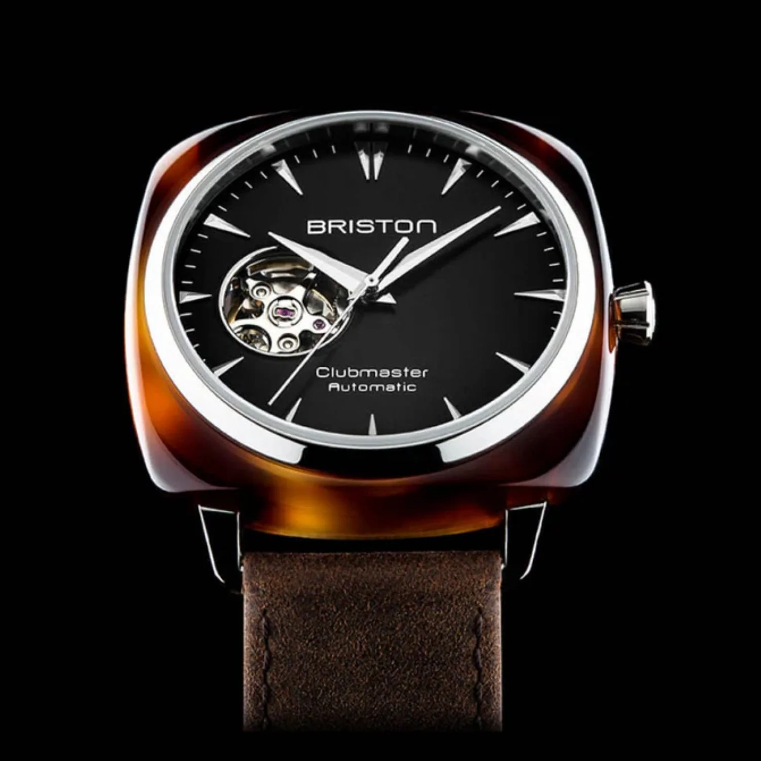 Clubmaster Iconic Men Automatic Black Dial Analog Leather Watch 18740.SA.TI.1.LVC - Image 4