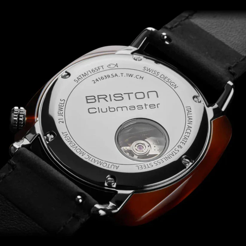 Clubmaster Legend Men Automatic Black Dial Analog Leather Watch 241639.SA.T.1W.CH - Image 4