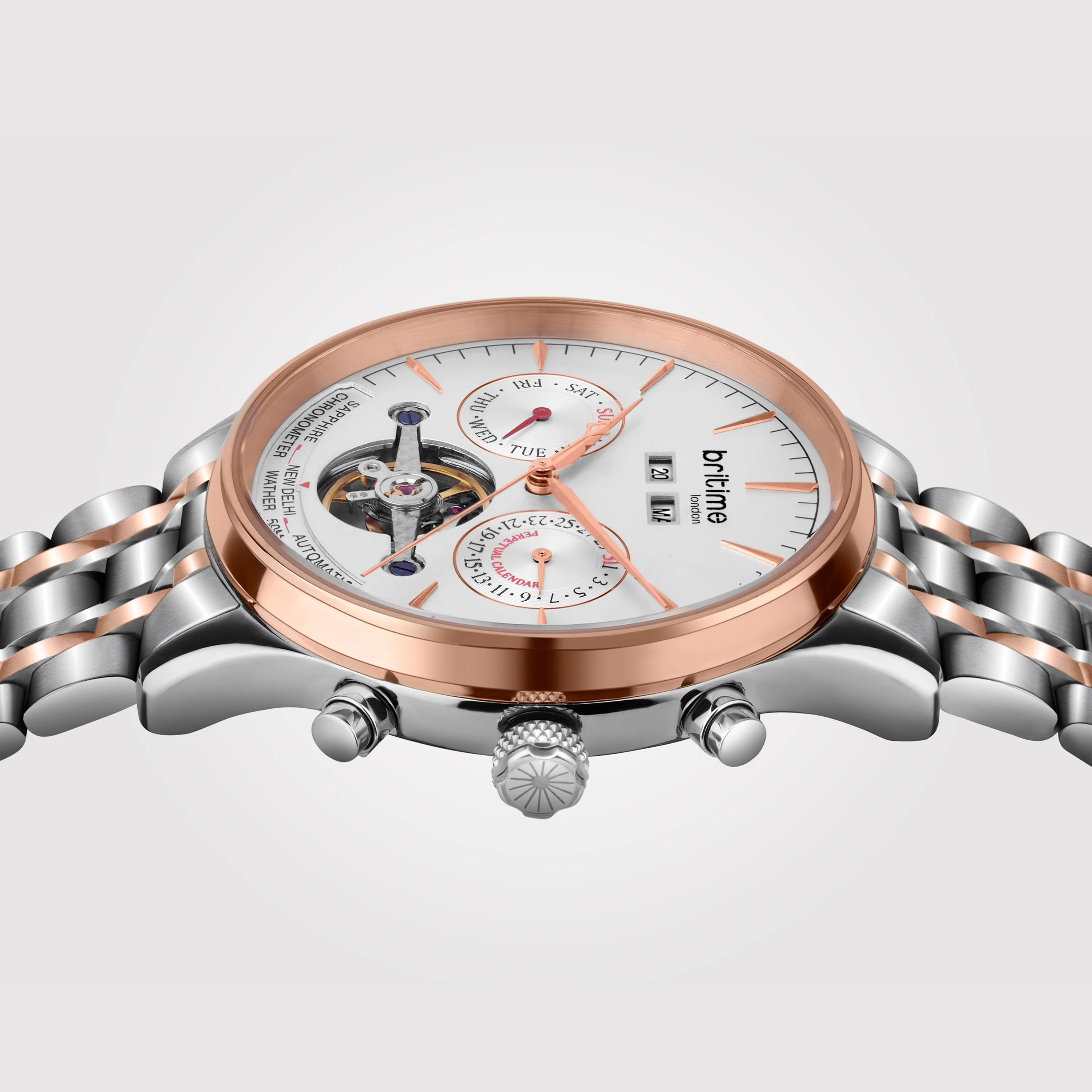 Celestial Men Automatic Silver Dial Chronograph Metal Watch 867-M30305 - Image 3