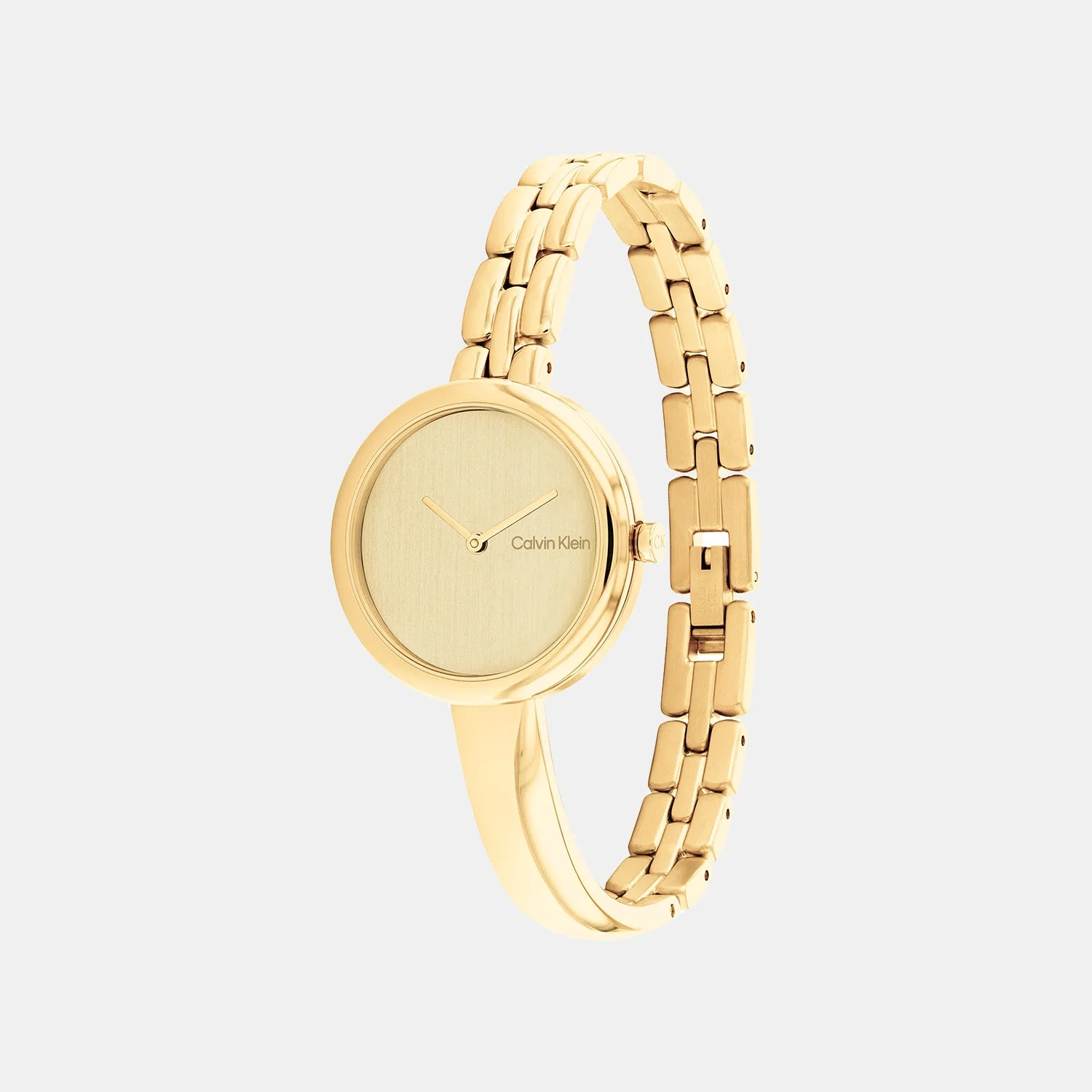 Bangled Women Quartz Champagne Dial Analog Stainless Steel Watch 25200279 - Image 2