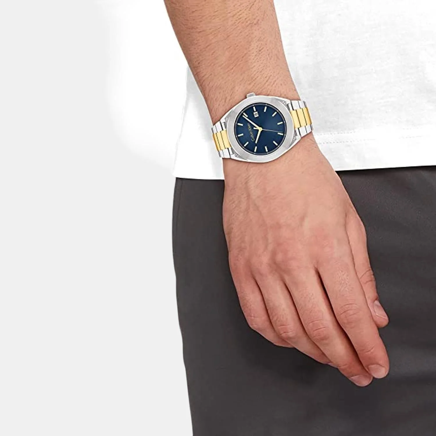 Casual Essentials Men Quartz Blue Dial Analog Stainless Steel Watch 25200198 - Image 4