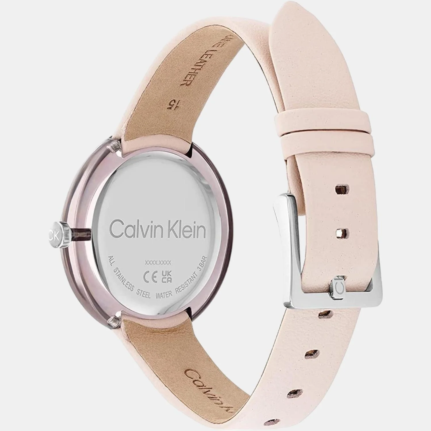 Circular Women Quartz Pink Dial Analog Leather Watch 25200021 - Image 3