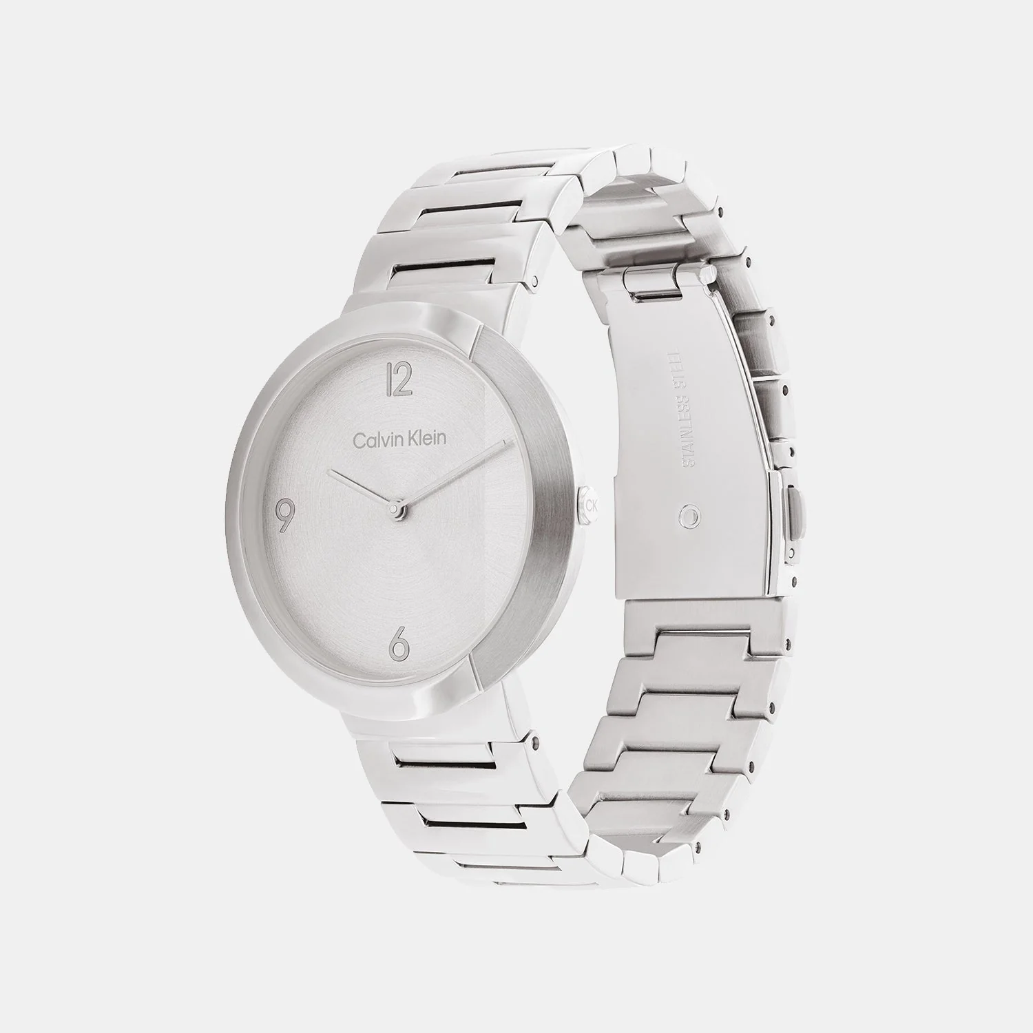 Ck Eccentric Unisex Quartz Silver Dial Analog Stainless Steel Watch 25200289 - Image 2