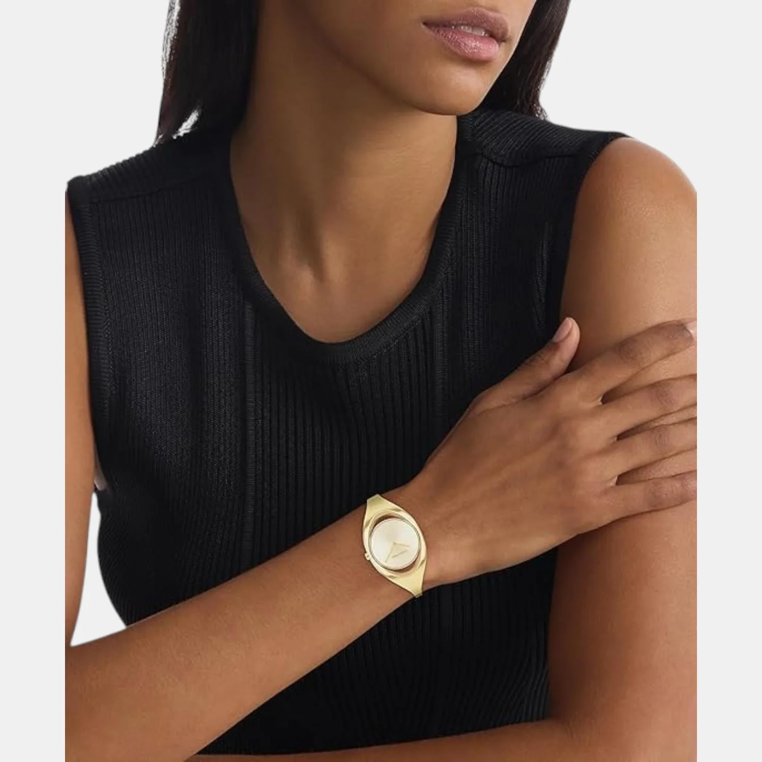 Ck Elation Women Quartz Champagne Dial Analog Stainless Steel Watch 25200422 - Image 4