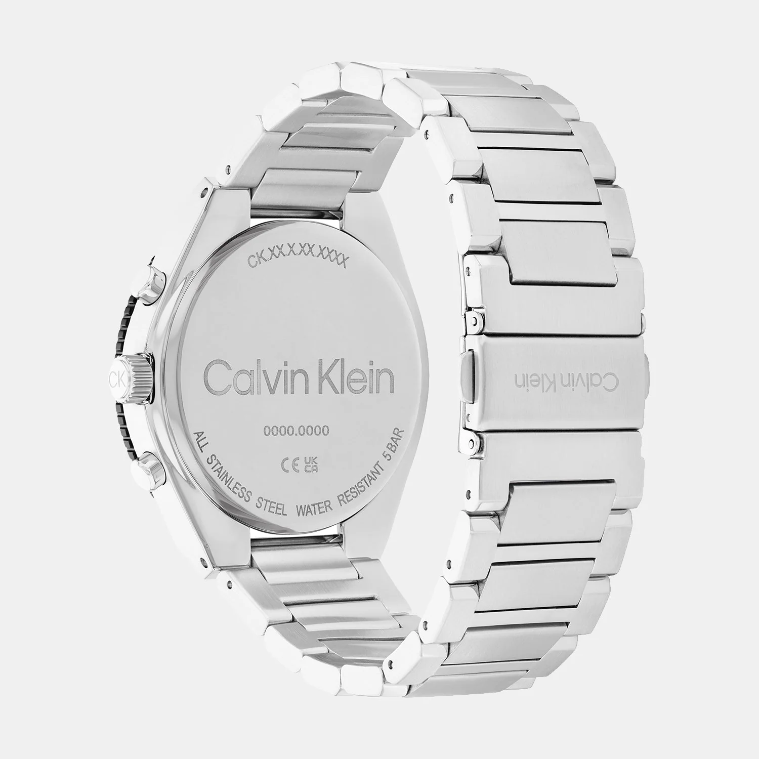 Ck Fearless Men Quartz Black Dial Chronograph Stainless Steel Watch 25200301 - Image 3