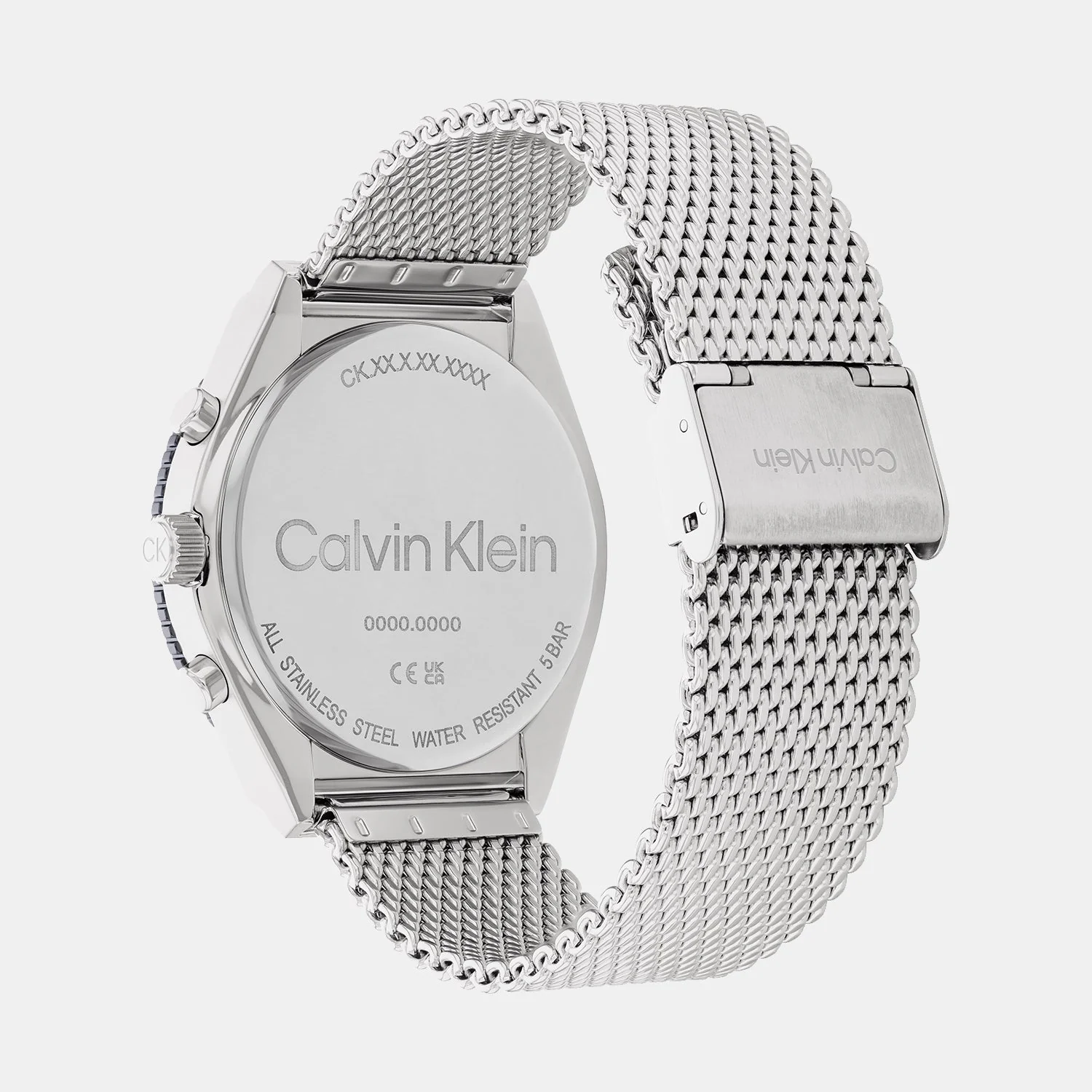 Ck Fearless Men Quartz Blue Dial Chronograph Mesh Watch 25200305 - Image 3
