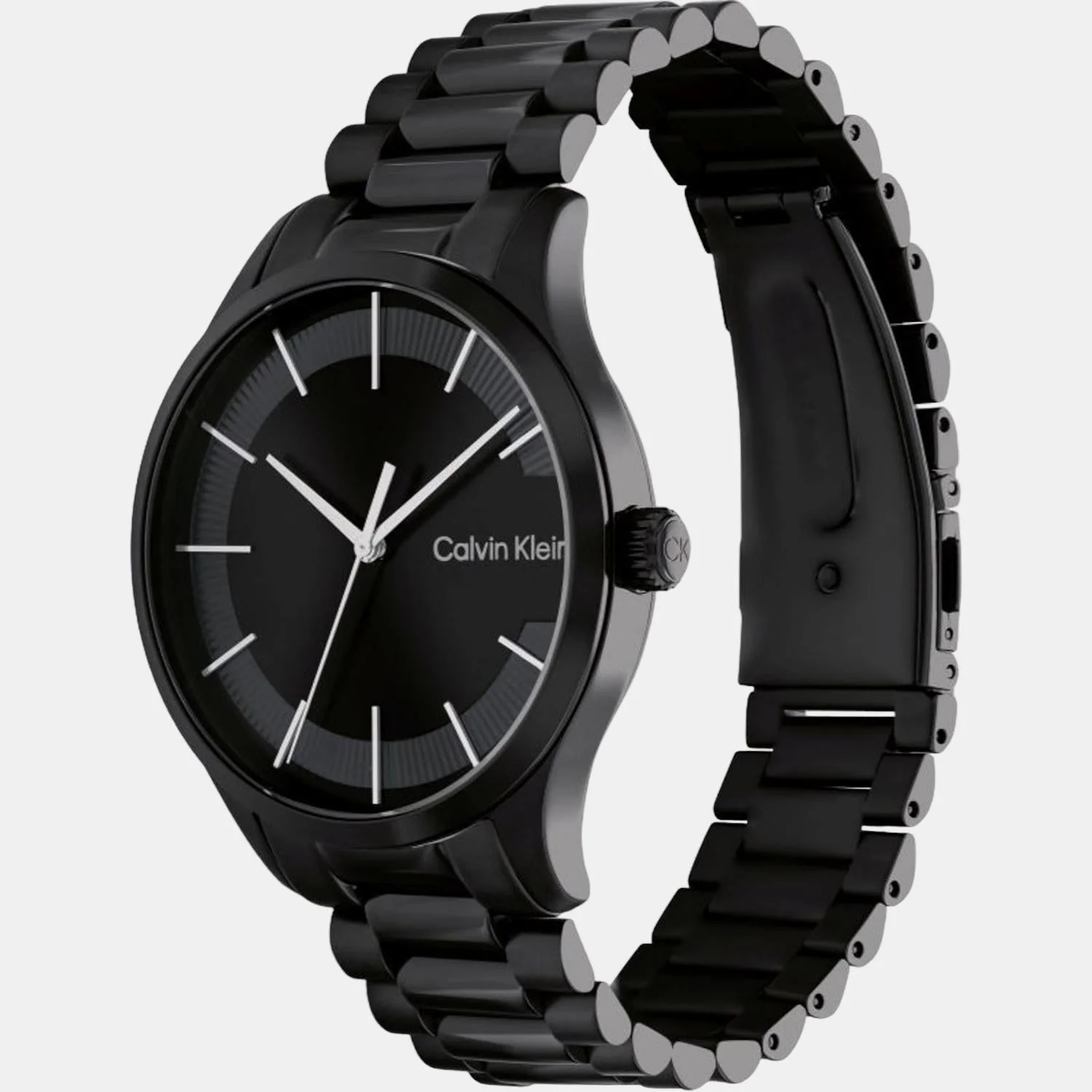 Ck Iconic Unisex Quartz Black Dial Analog Stainless Steel Watch 25200040 - Image 3