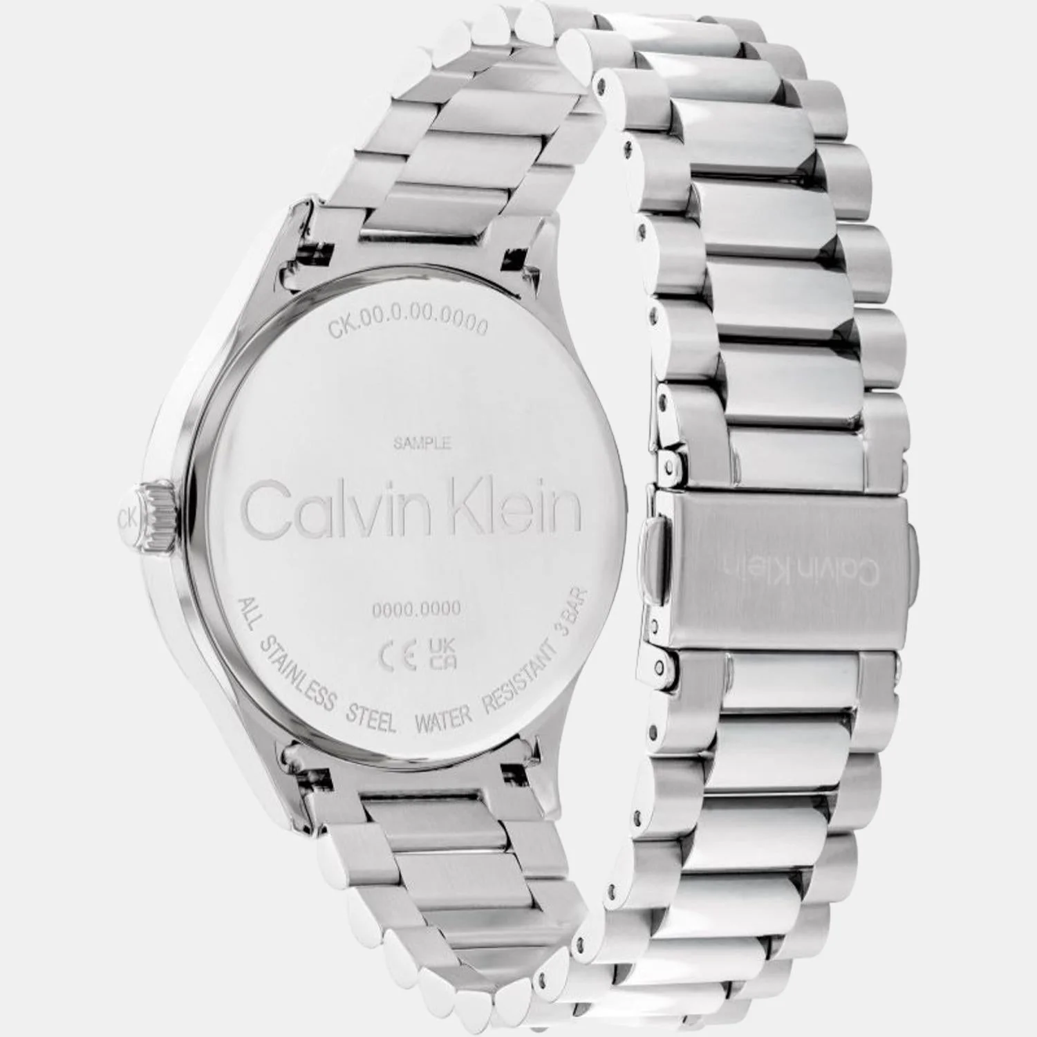 Ck Iconic Unisex Quartz Black Dial Analog Stainless Steel Watch 25200163 - Image 2