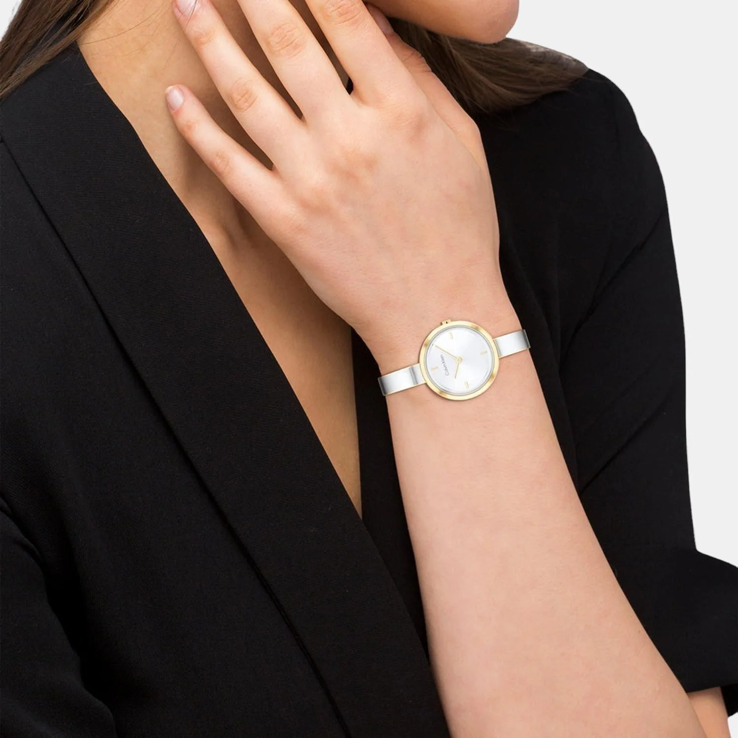 Ck Iconic Women Quartz White Dial Analog Stainless Steel Watch 25200189 - Image 4