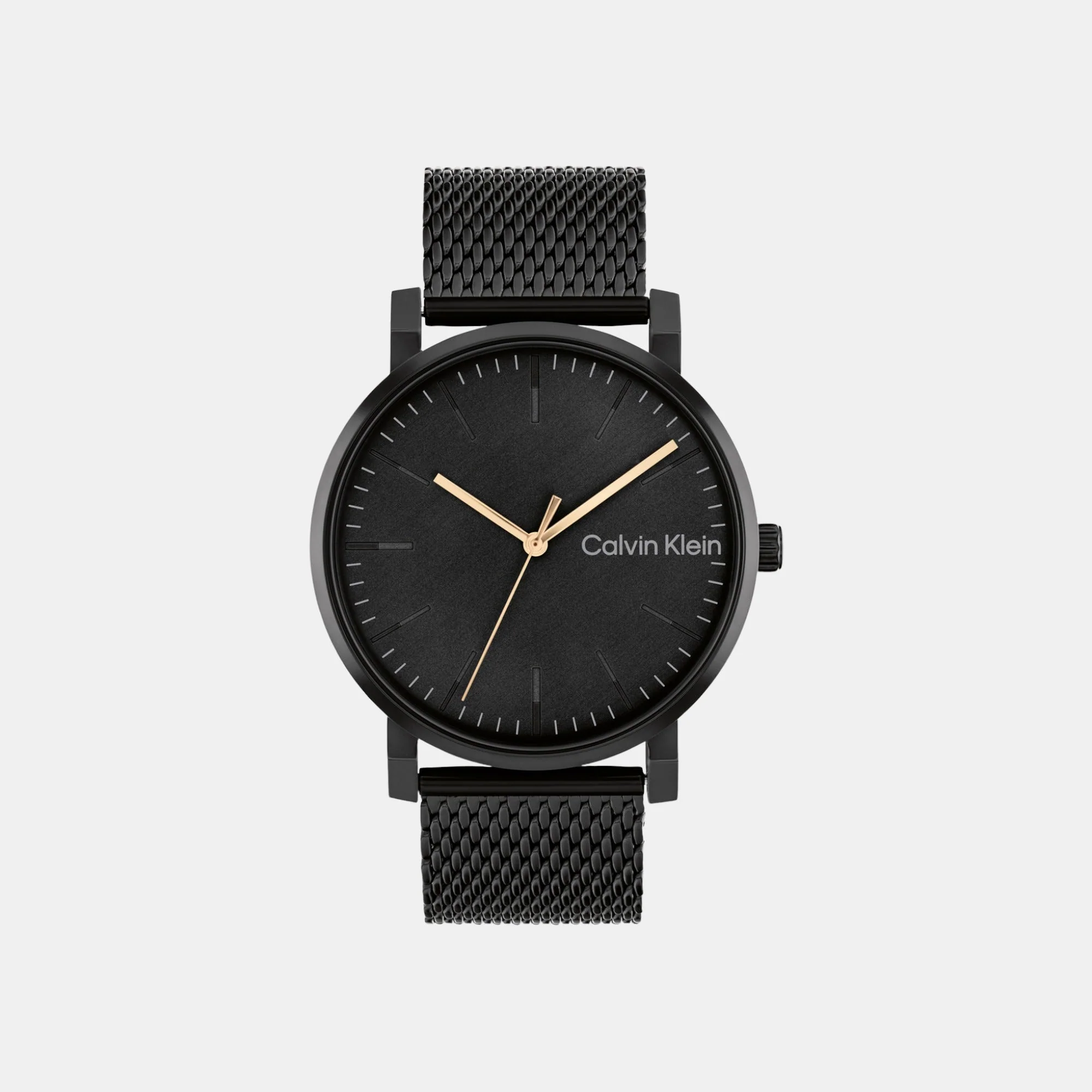 Ck Slate Men Quartz Black Dial Analog Stainless Steel Watch 25200259