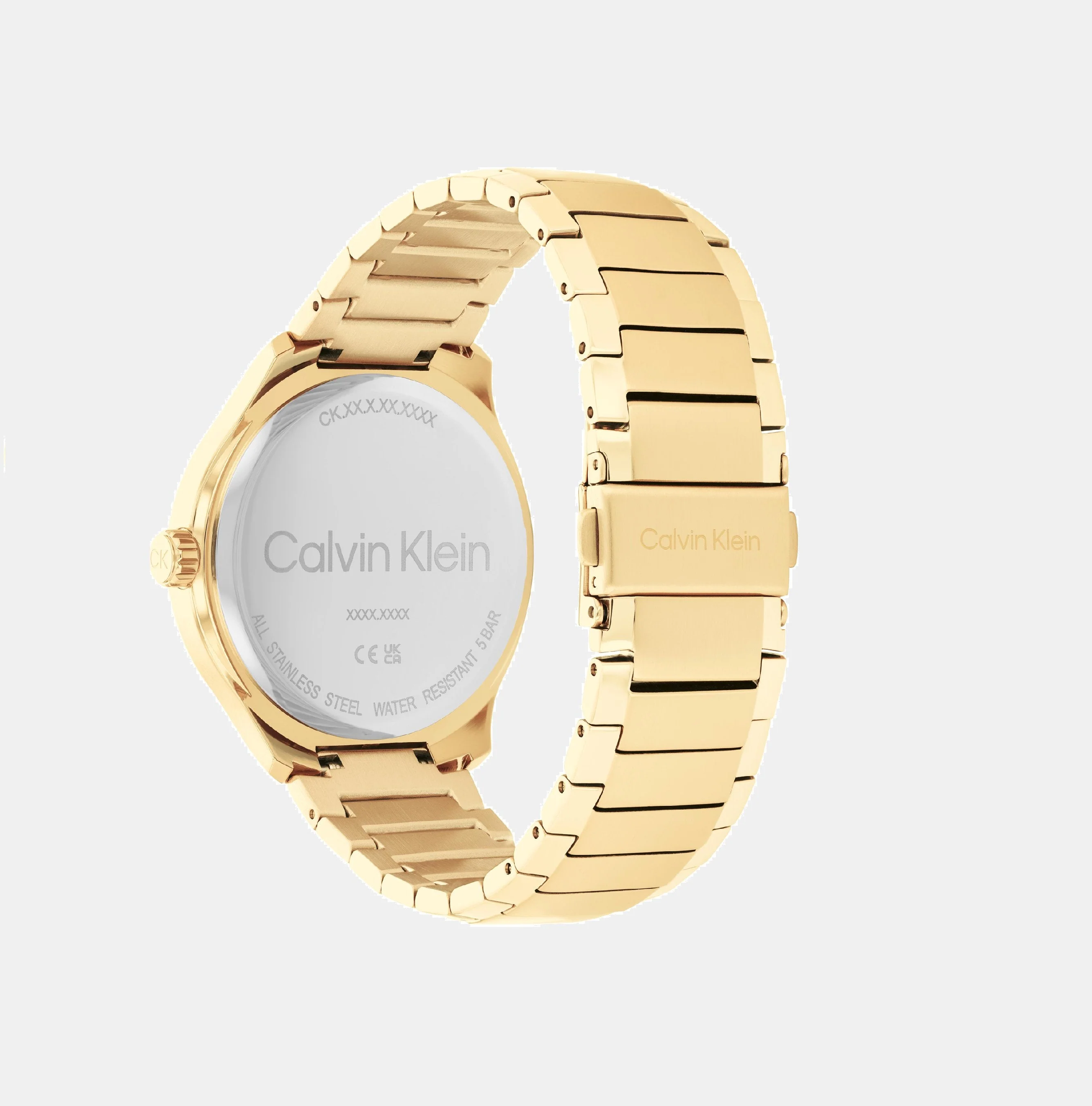 Define Men Quartz Gold Dial Analog Stainless Steel Watch 25200349 - Image 2