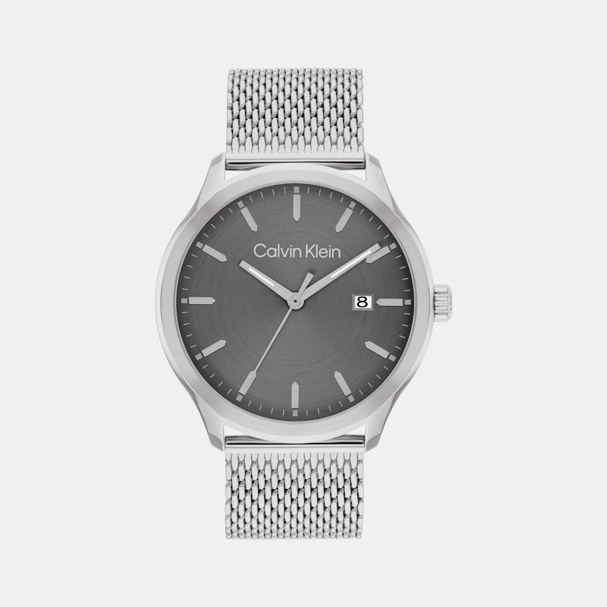 Define Men Quartz Grey Dial Analog Mesh Watch 25200352