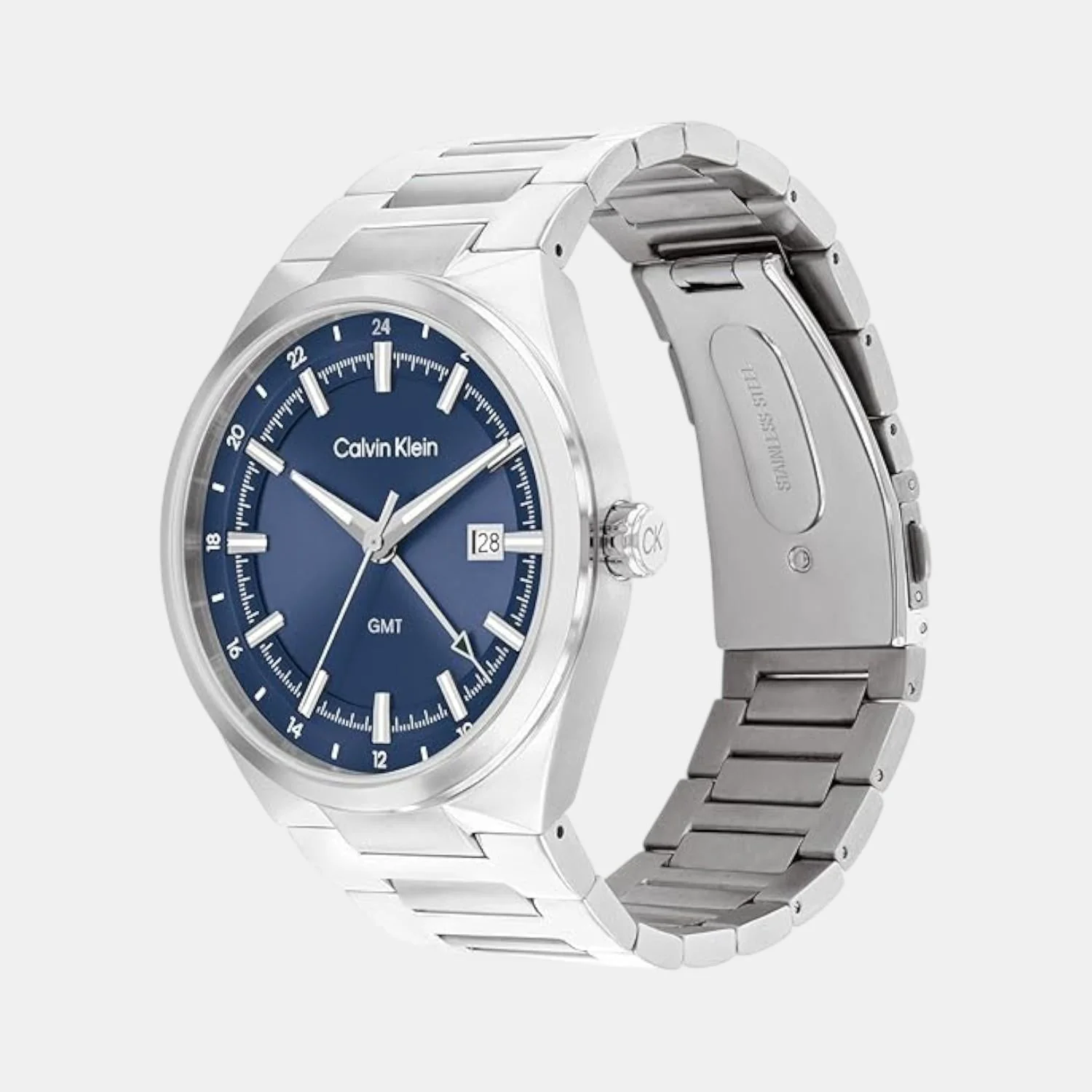 Distinguish Men Quartz Blue Dial Analog Stainless Steel Watch 25200488 - Image 2