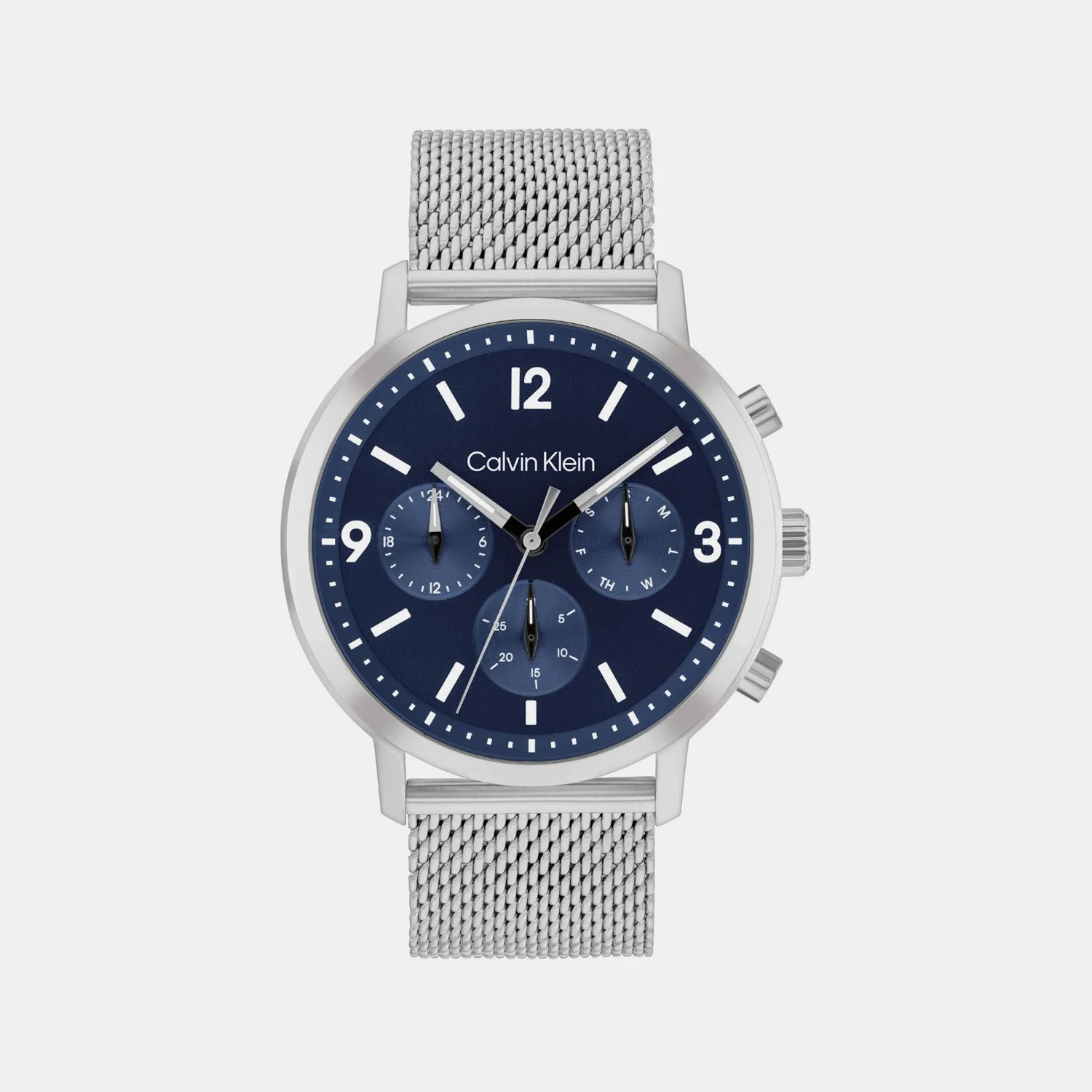Gauge Men Quartz Blue Dial Multi-Function Mesh Watch 25200438