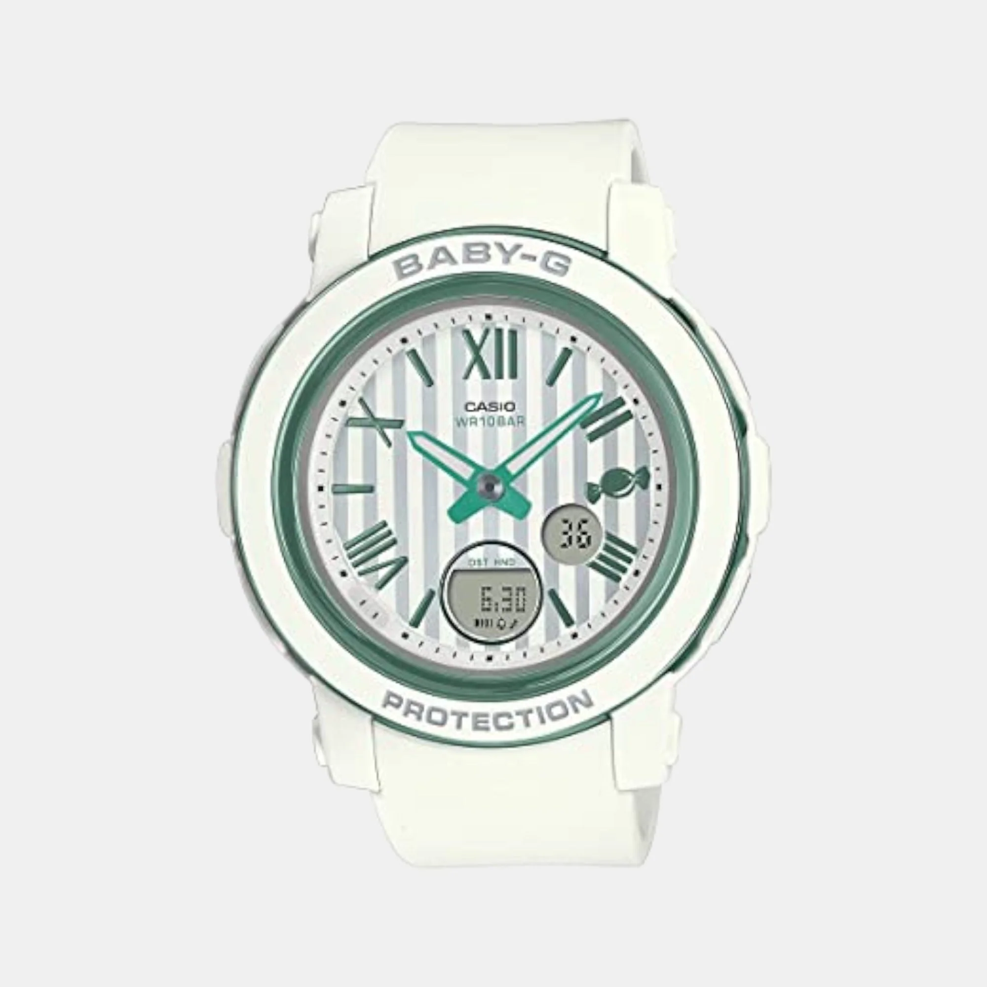 Baby-G Men Quartz White Dial Analog-Digital Resin Watch B233