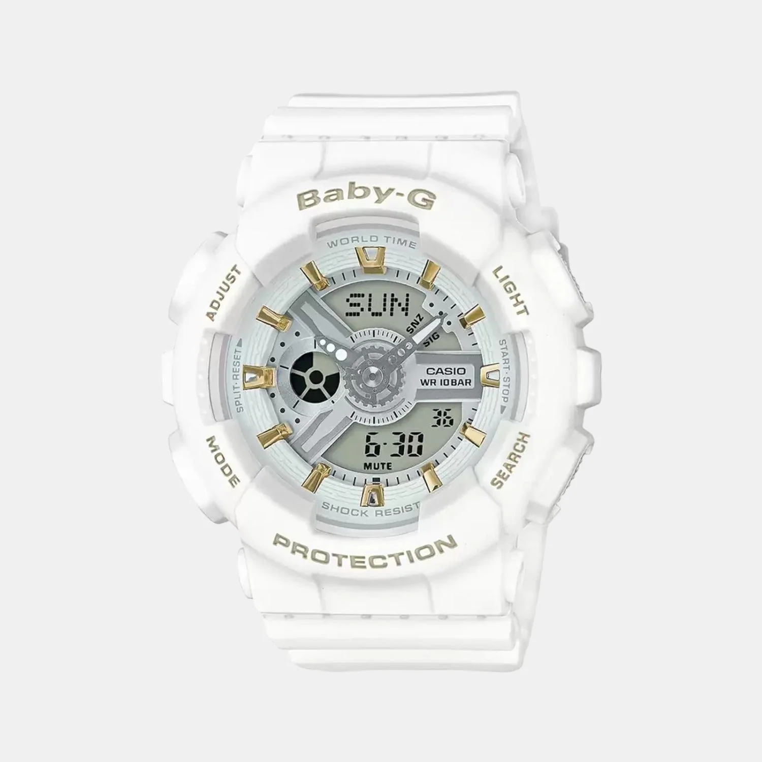 Baby-G Unisex Quartz White Dial Analog Resin Watch B160