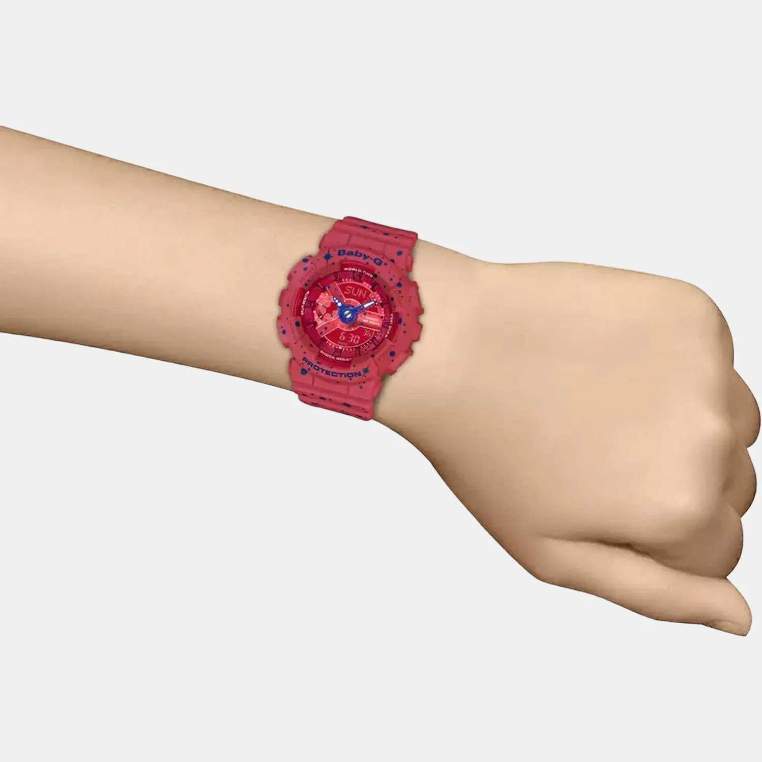 Baby-G Women Quartz Red Dial Analog-Digital Resin Watch B203 - Image 6