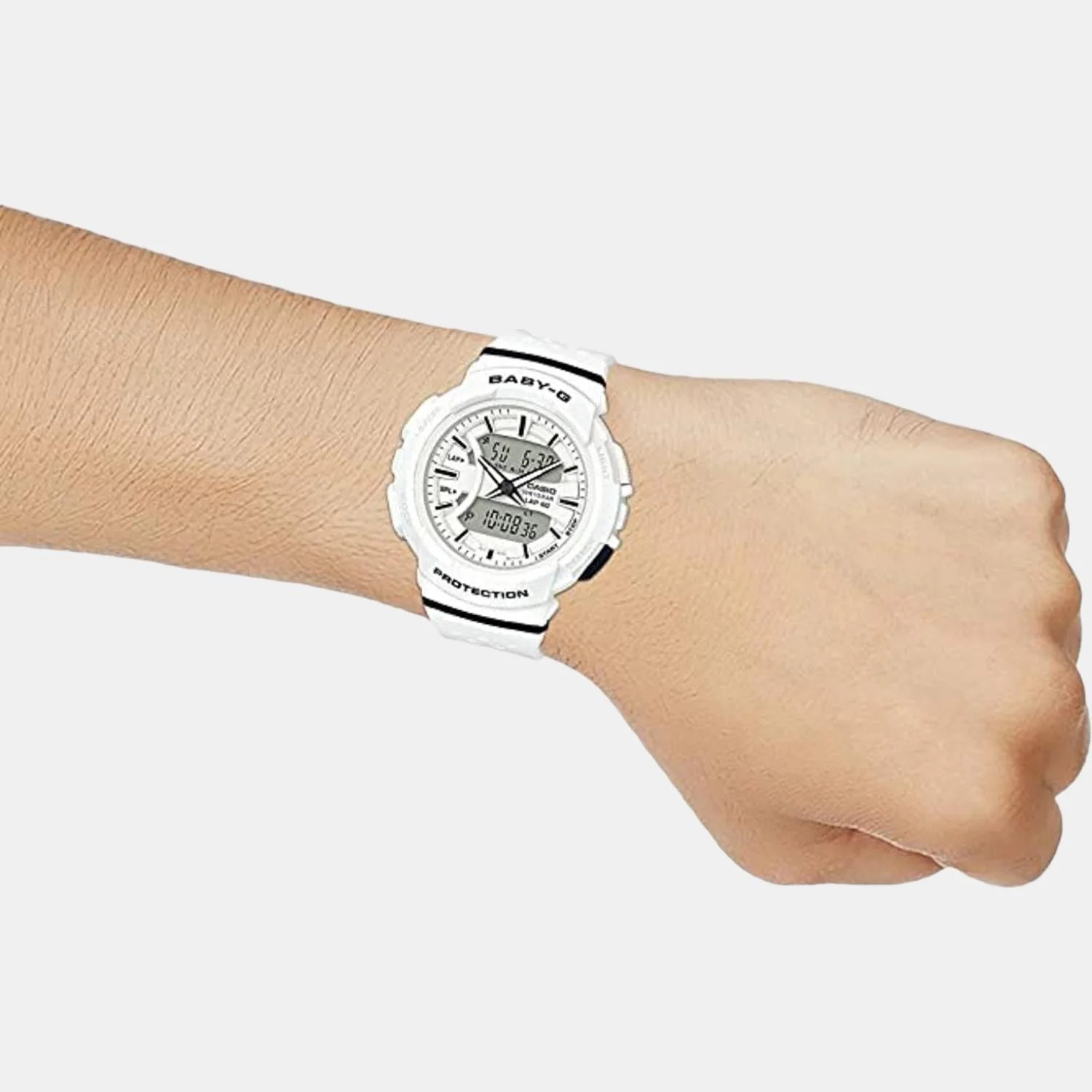 Baby-G Women Quartz White Dial Analog-Digital Resin Watch B190 - Image 4