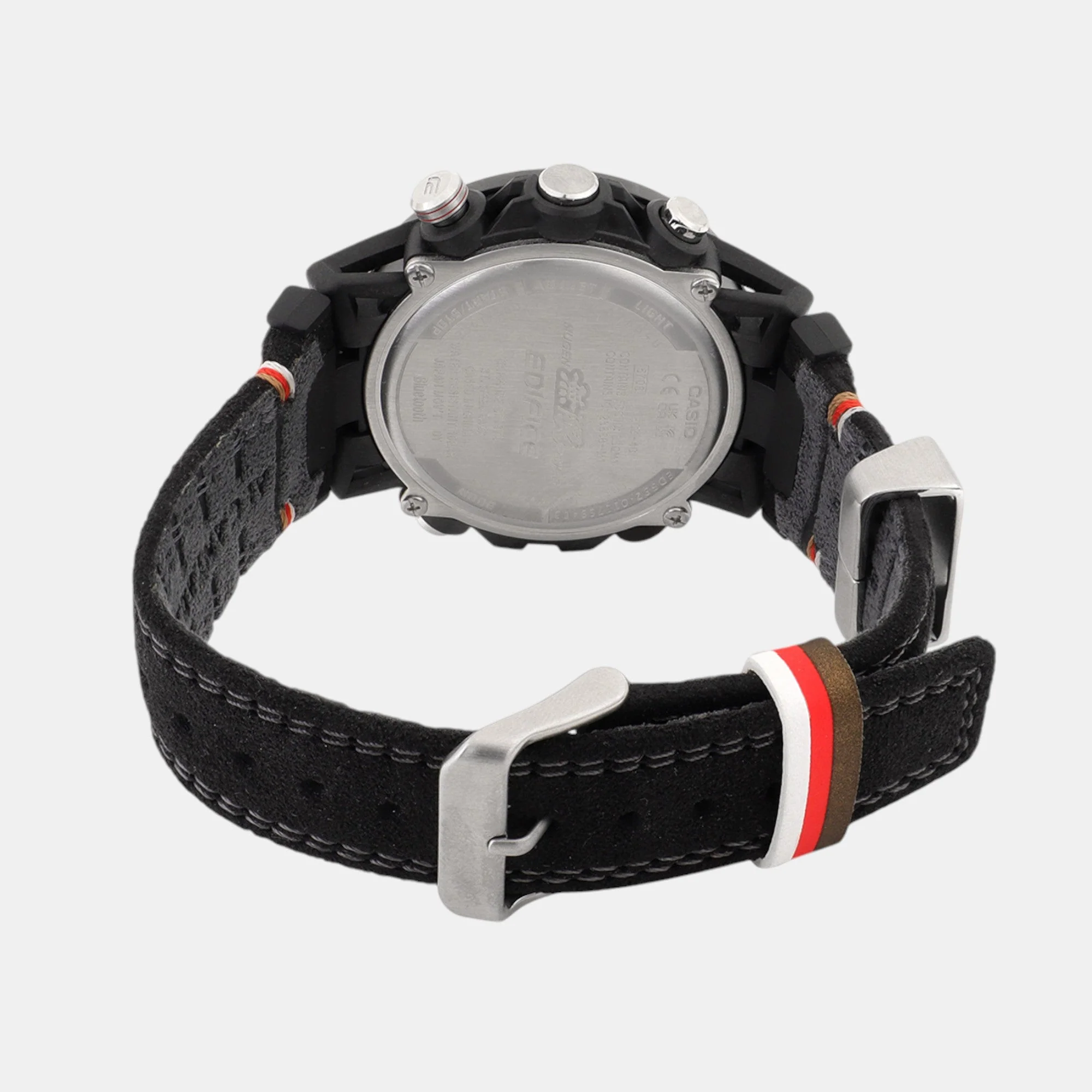 Edifice Men Quartz Black Dial Analog-Digital Leather Watch ED592 - Image 6