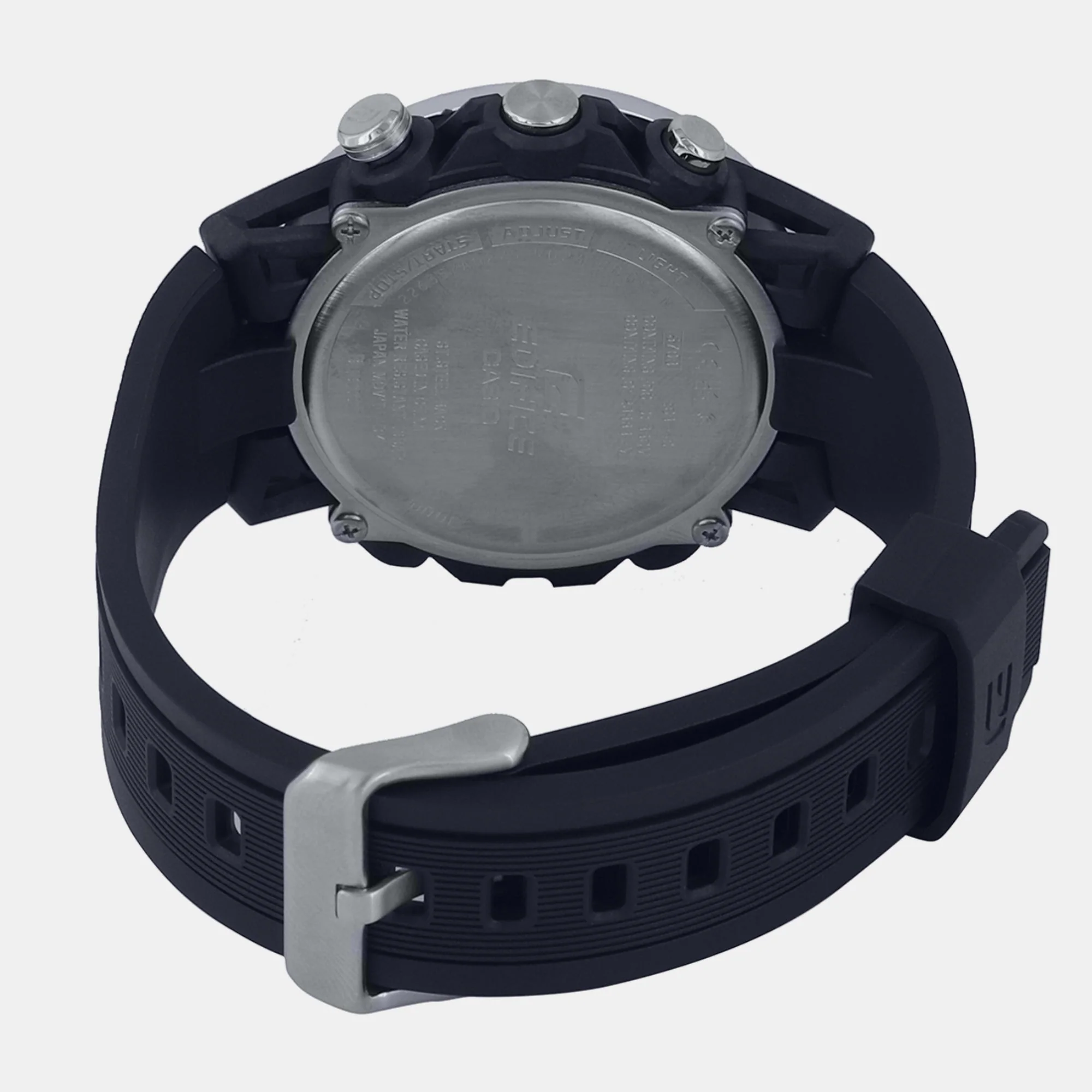 Edifice Men Quartz Black Dial Analog-Digital Resin Watch ED578 - Image 4