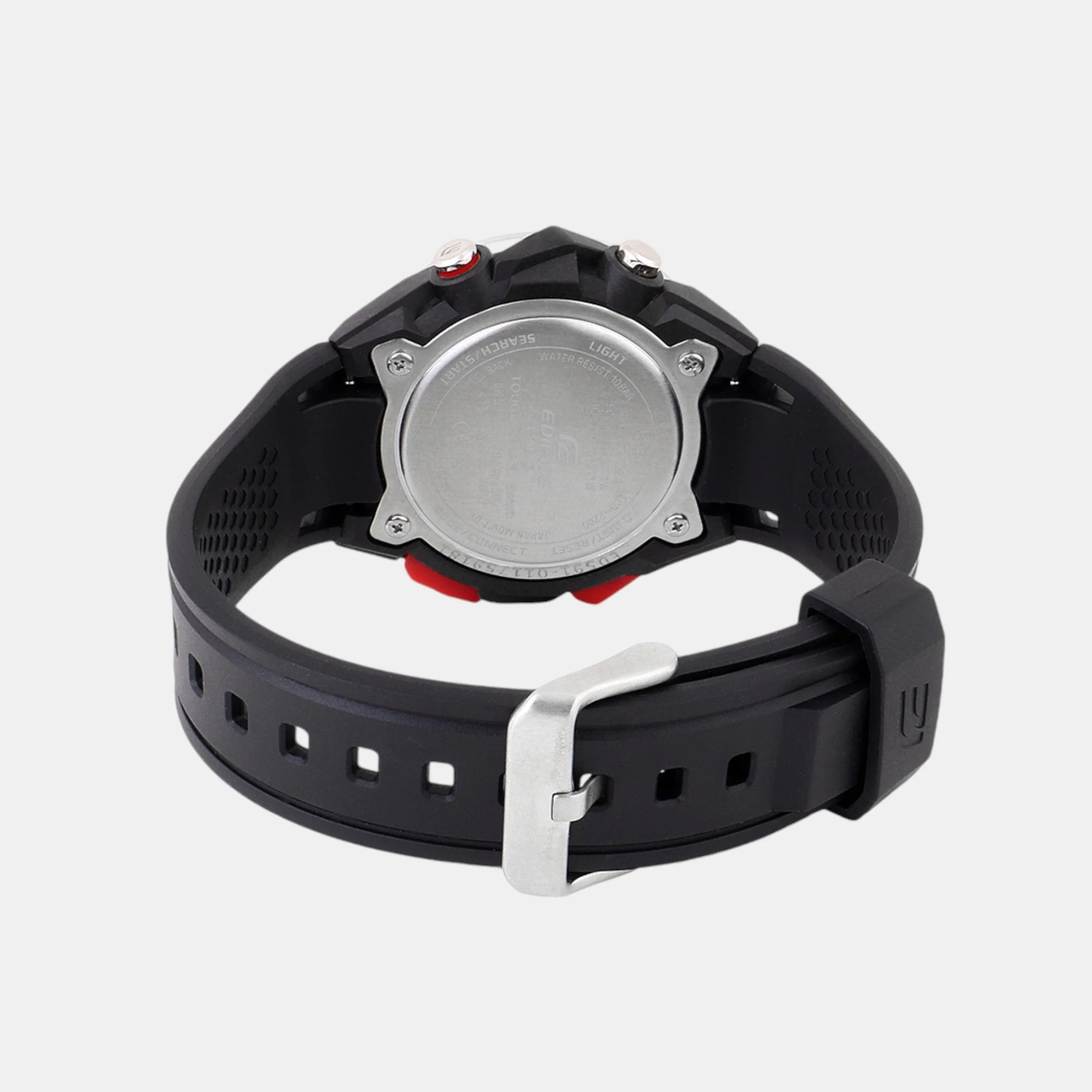 Edifice Men Quartz Black Dial Analog-Digital Resin Watch ED591 - Image 6