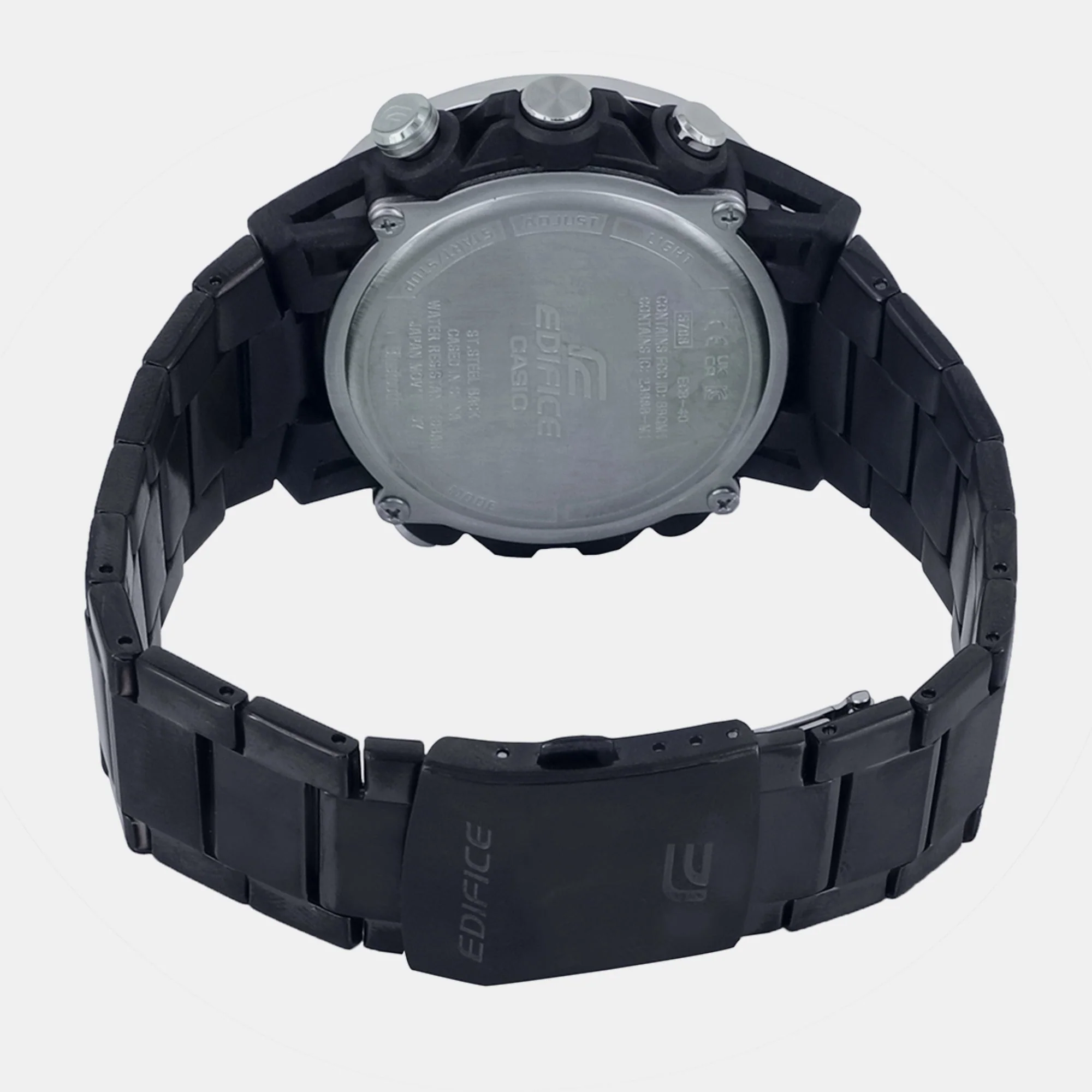 Edifice Men Quartz Black Dial Analog-Digital Stainless Steel Watch ED576 - Image 4