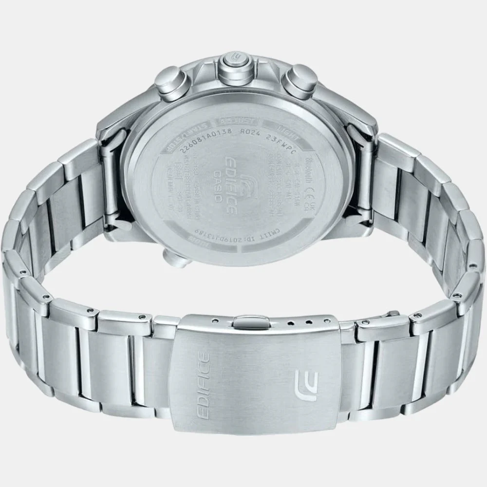 Edifice Men Quartz Black Dial Analog-Digital Stainless Steel Watch EX545 - Image 4