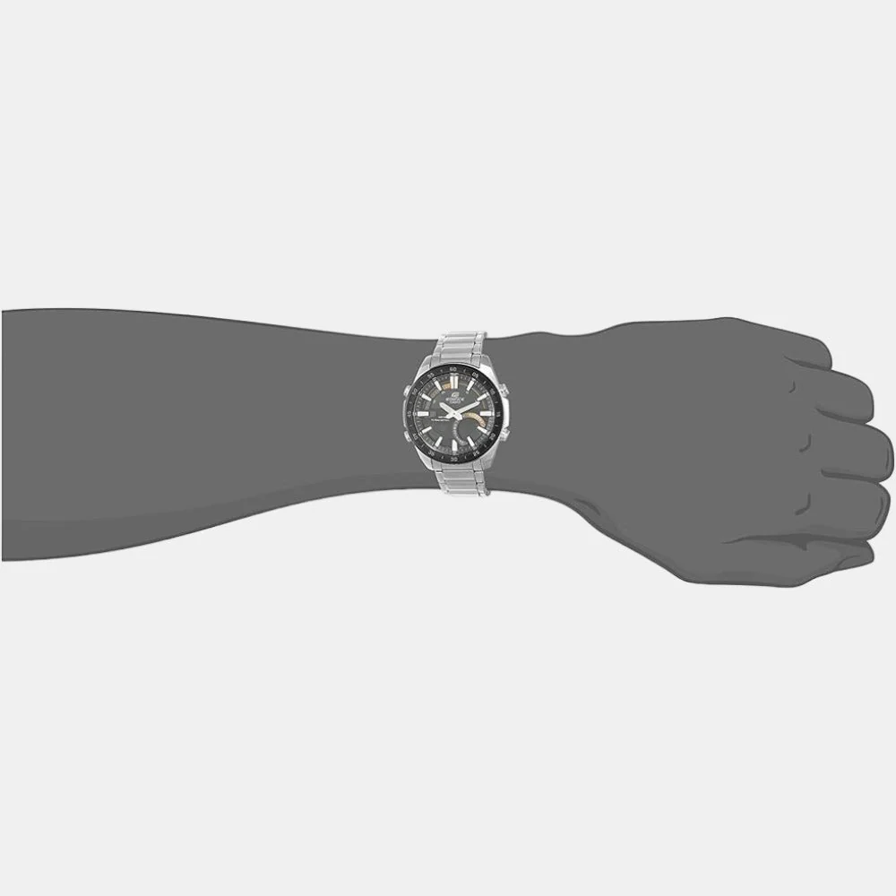 Edifice Men Quartz Black Dial Analog Stainless Steel Watch EX502 - Image 5