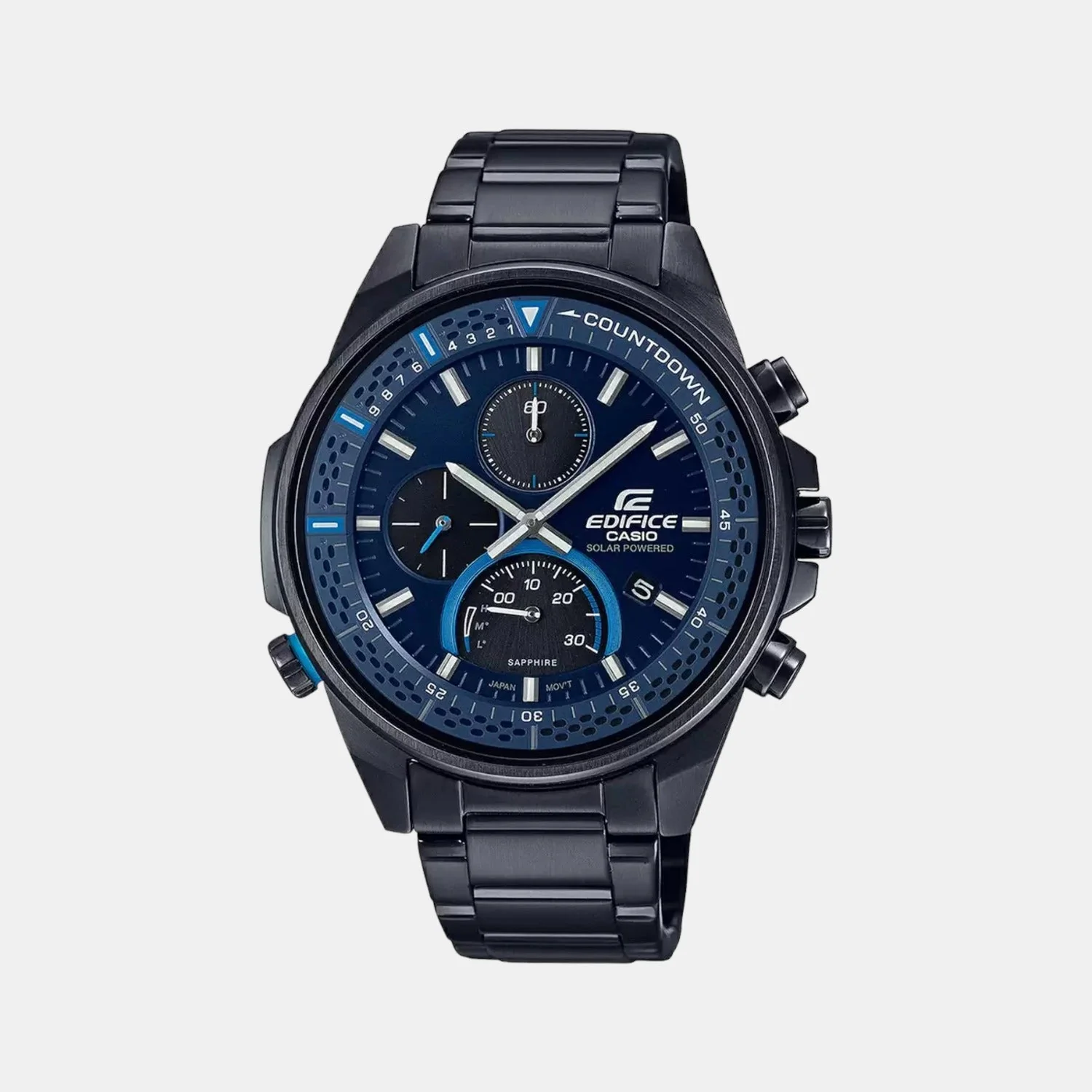 Edifice Men Quartz Black Dial Chronograph Stainless Steel Watch ED510