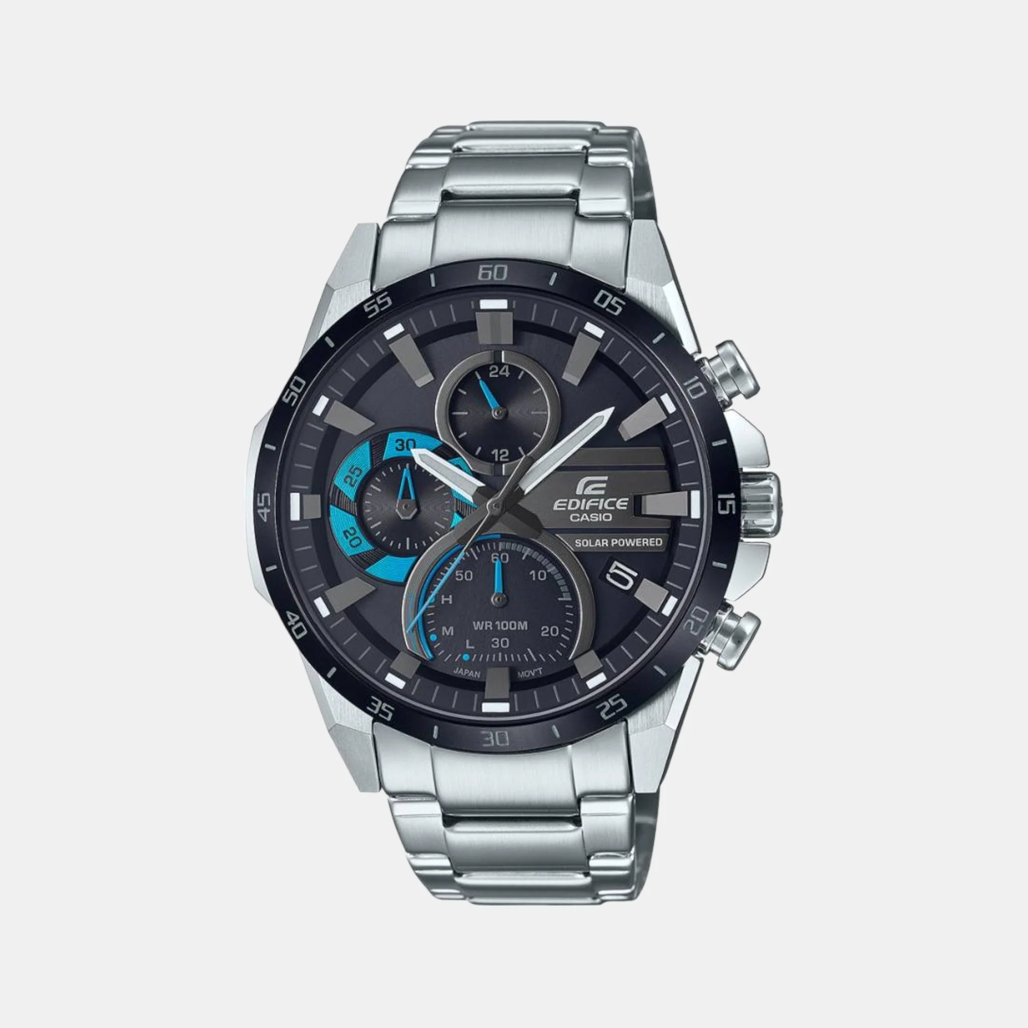 Edifice Men Quartz Black Dial Chronograph Stainless Steel Watch ED567