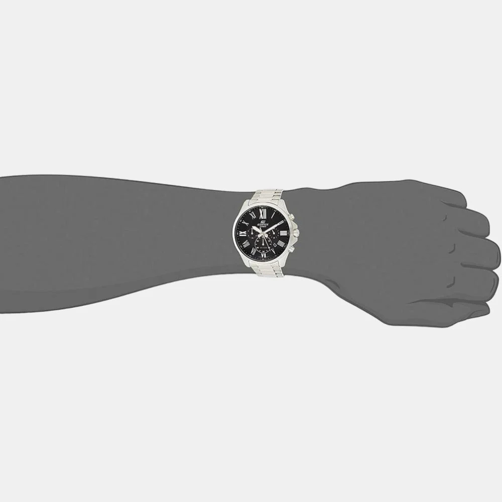 Edifice Men Quartz Black Dial Chronograph Stainless Steel Watch EX317 - Image 6