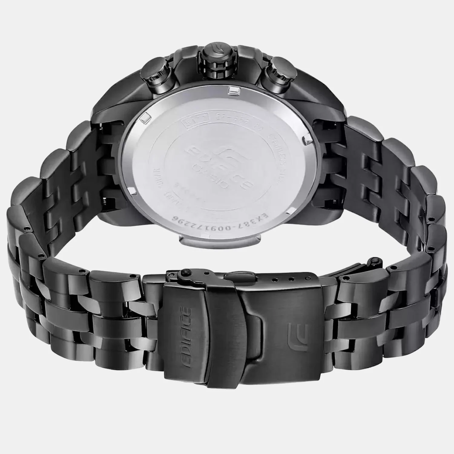 Edifice Men Quartz Black Dial Chronograph Stainless Steel Watch EX387 - Image 5